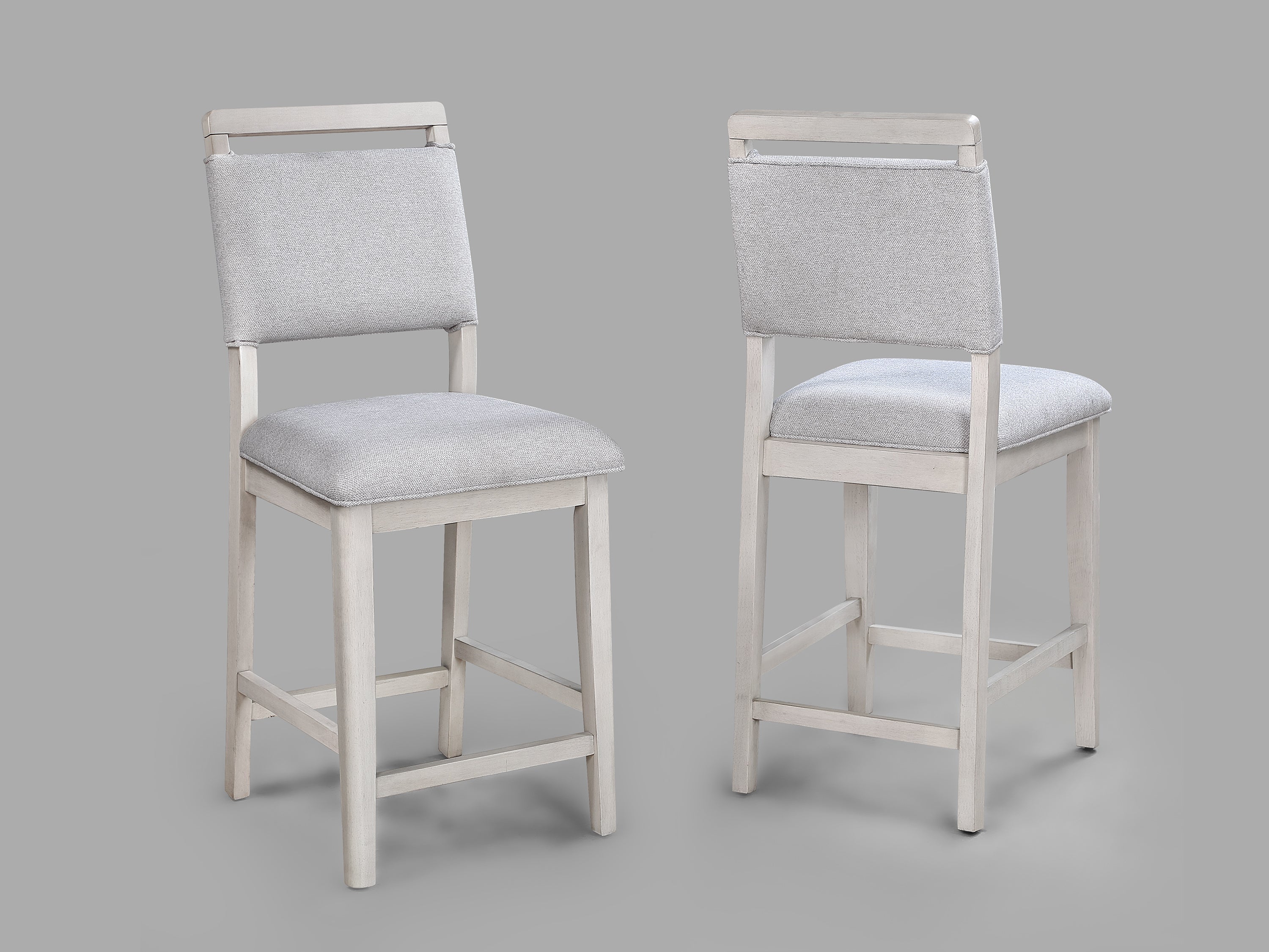 Blanche Gray Round Counter Height Dining Chair, Set of 2