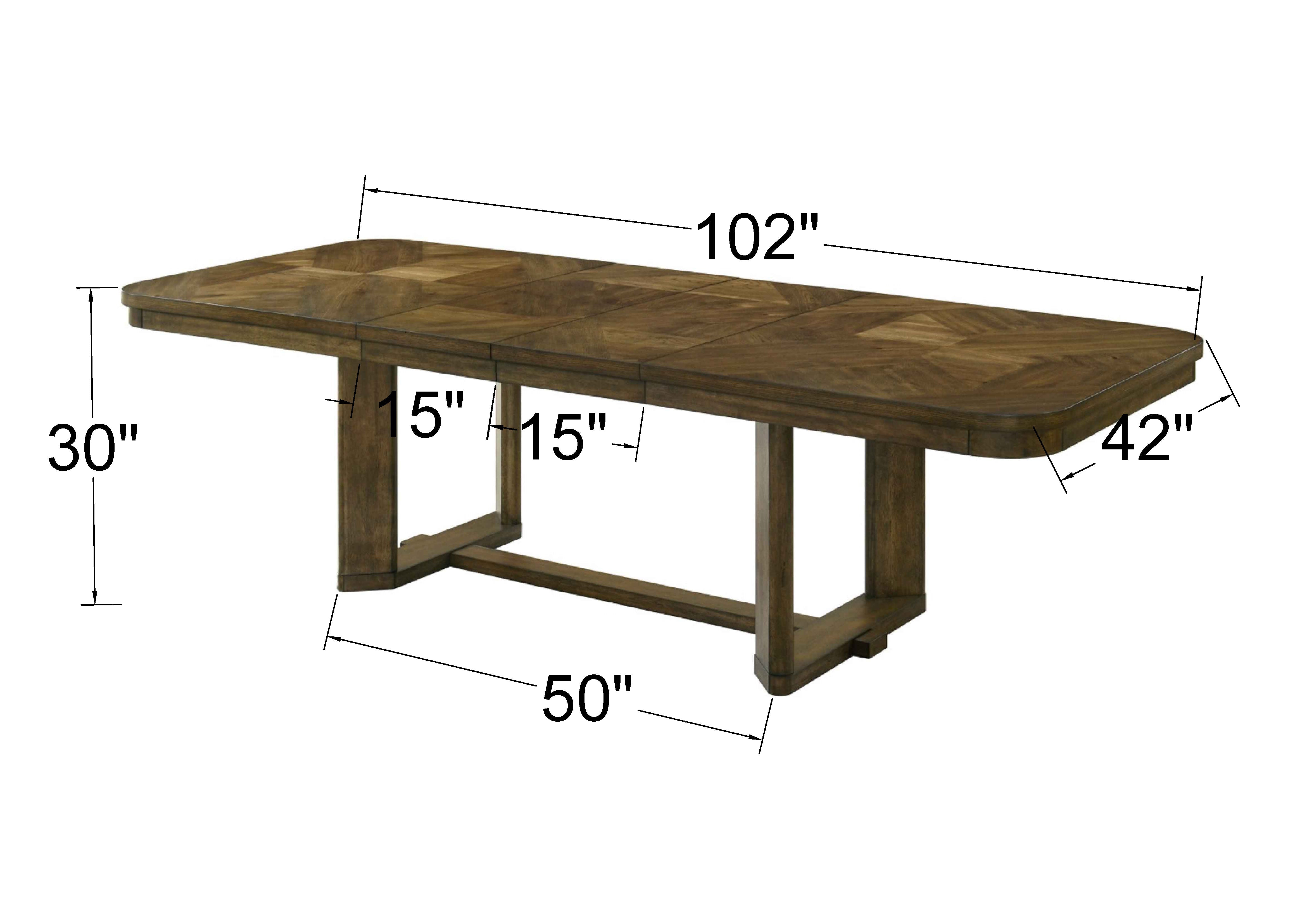 Broadmoor Brown Extendable Dining Table