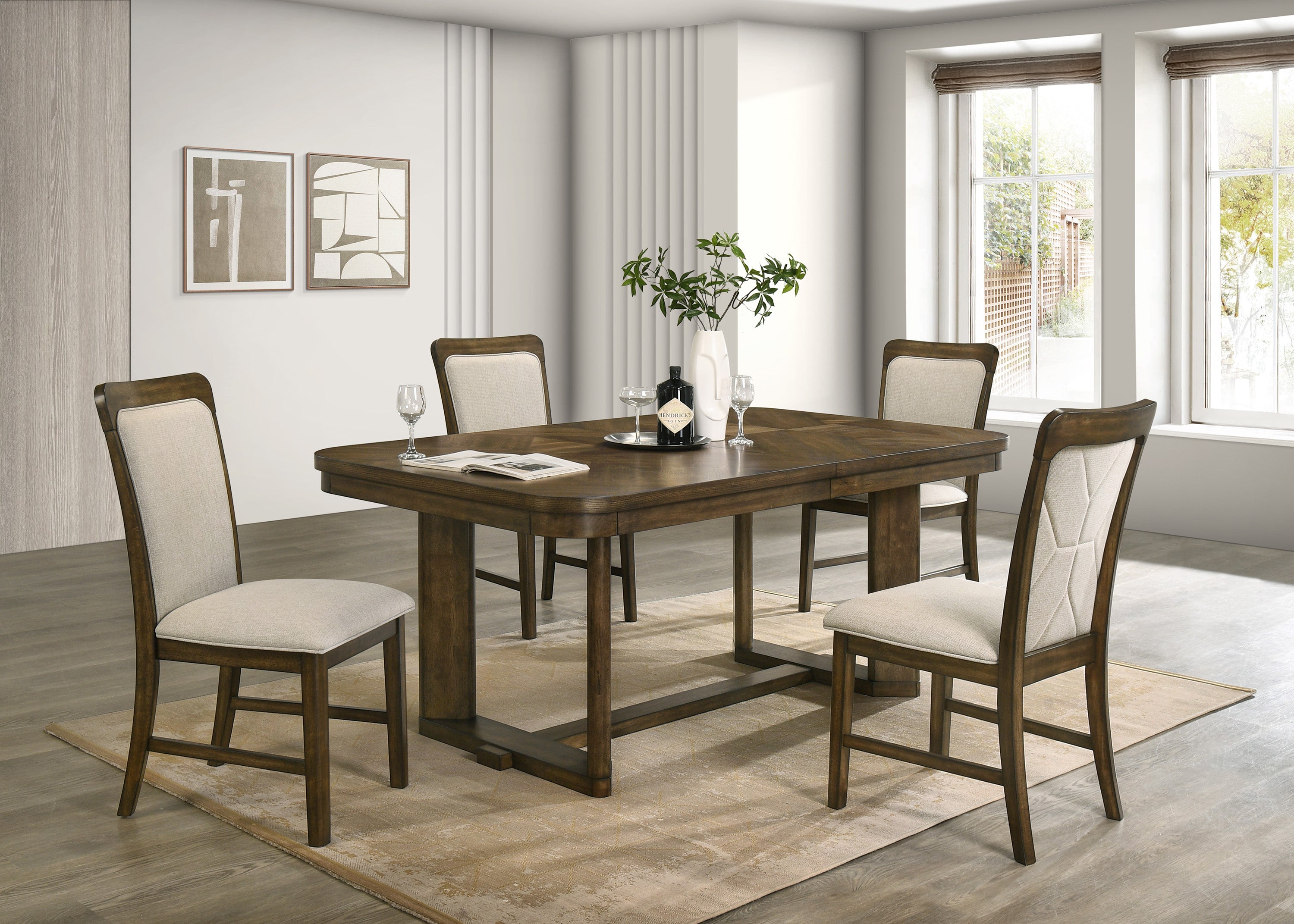 Broadmoor Brown Extendable Dining Table