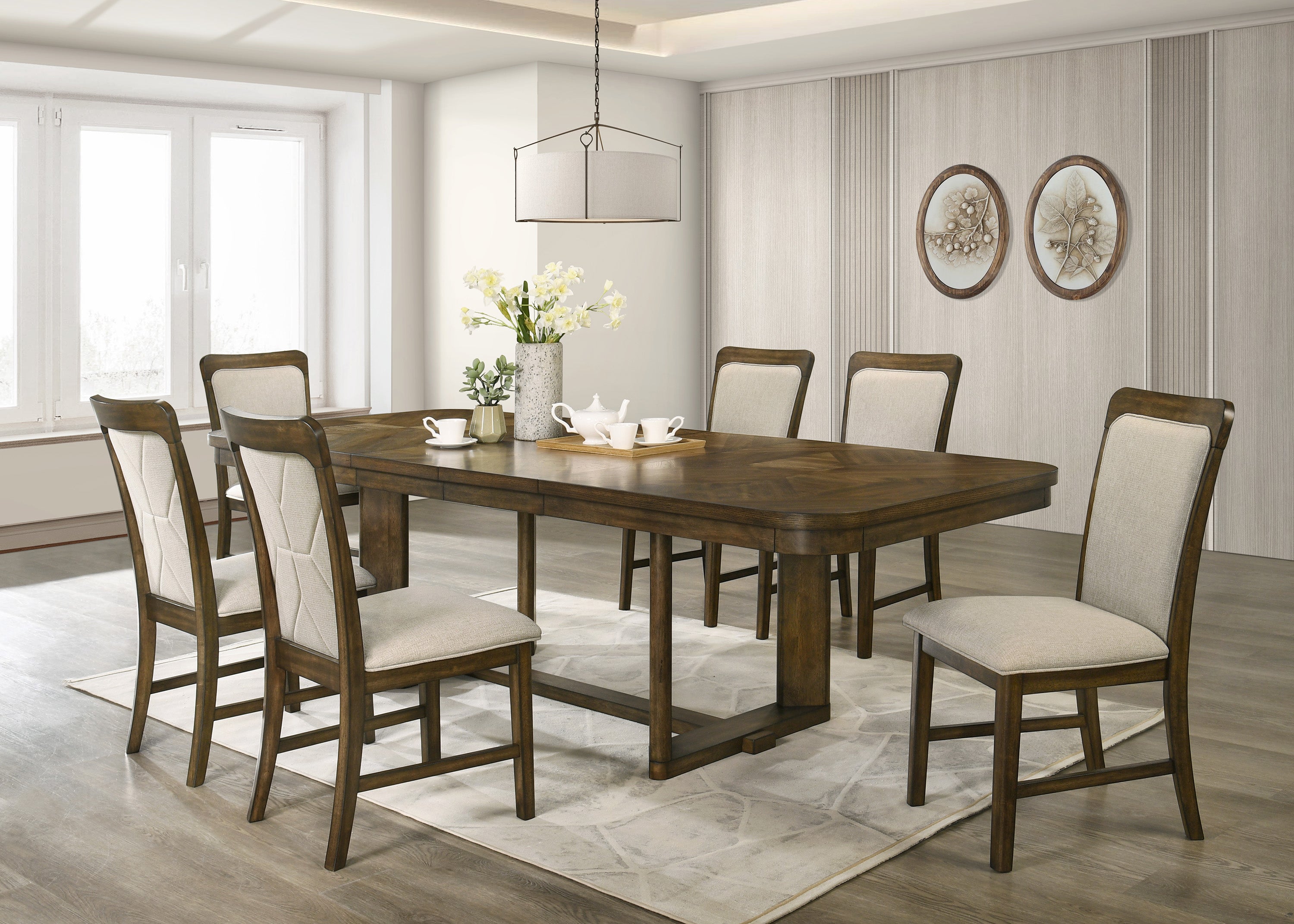 Broadmoor Brown Extendable Dining Set