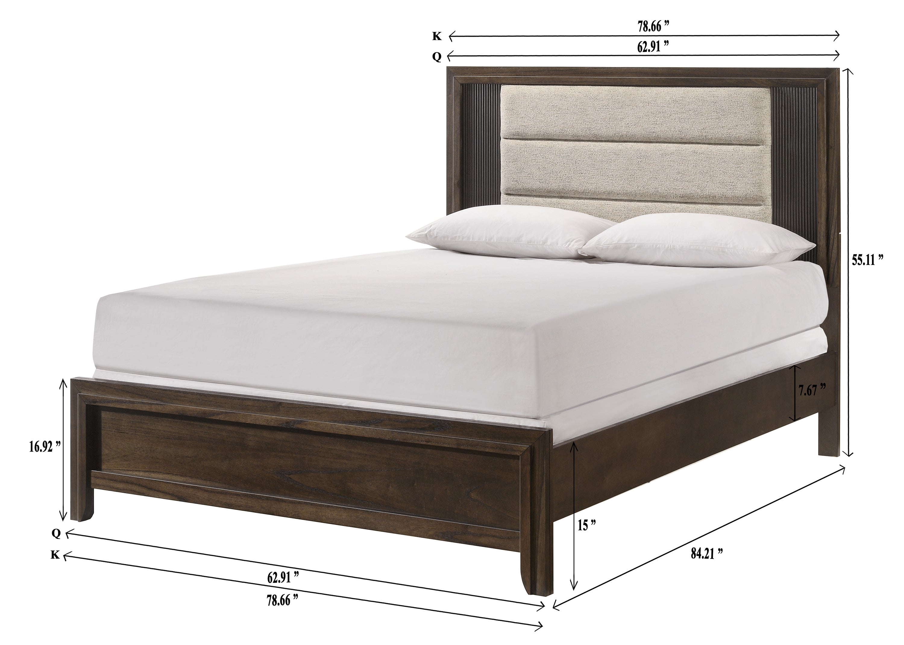 Carlton Brown King Panel Bed