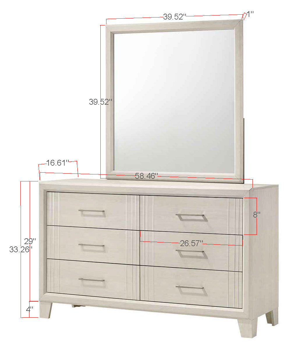 Charlie White Panel Youth Bedroom Set
