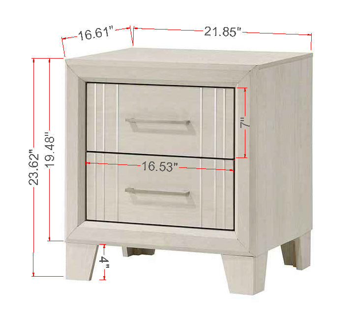 Charlie White Panel Youth Bedroom Set