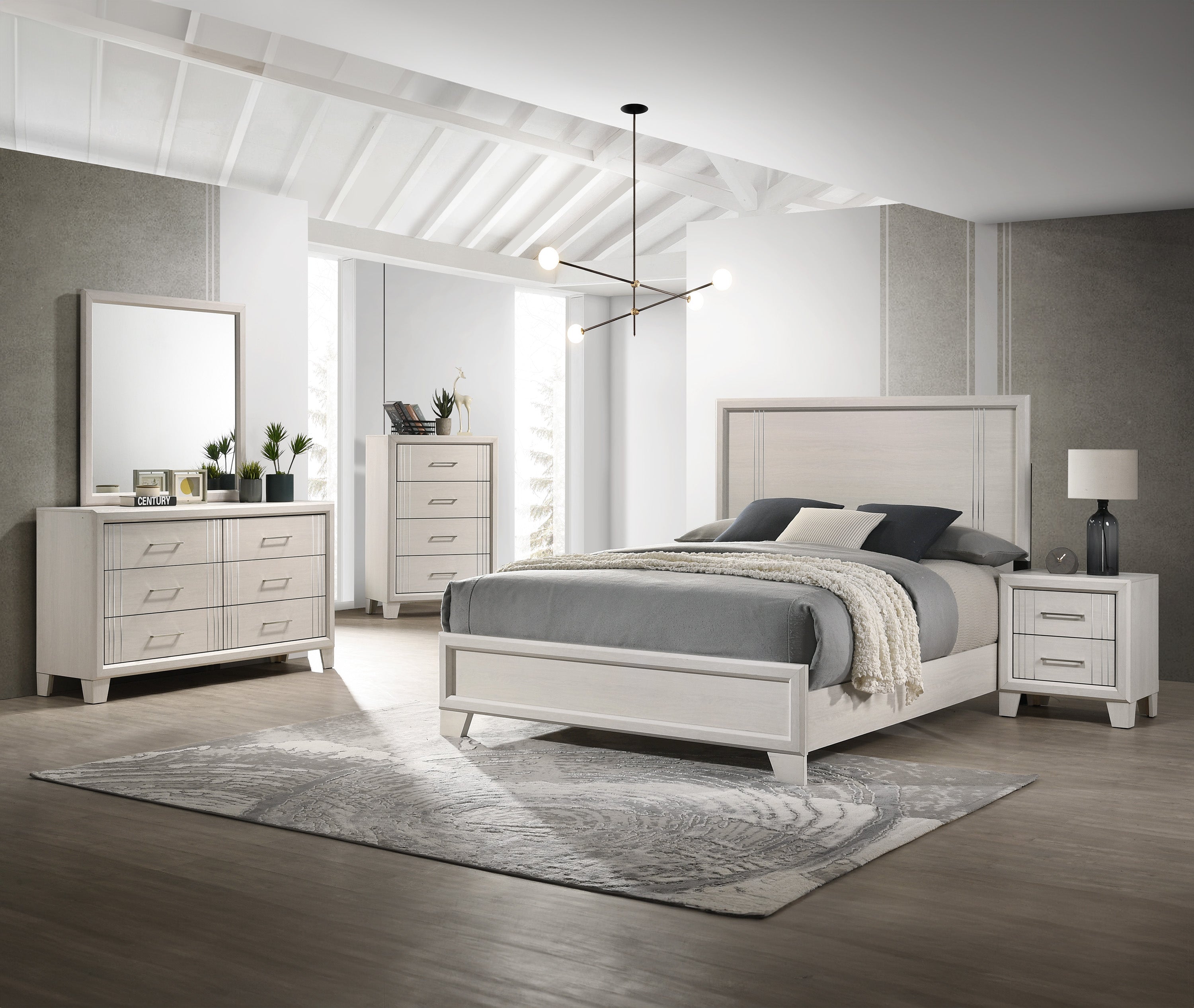 Charlie White Panel Youth Bedroom Set