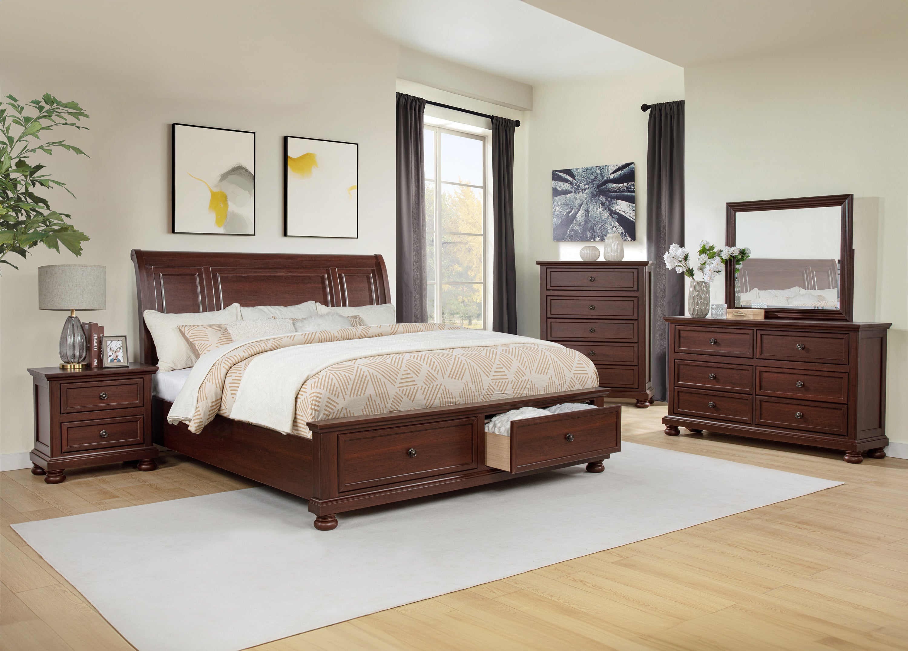 Claribelle Cherry Dresser Top (Mirror Only)