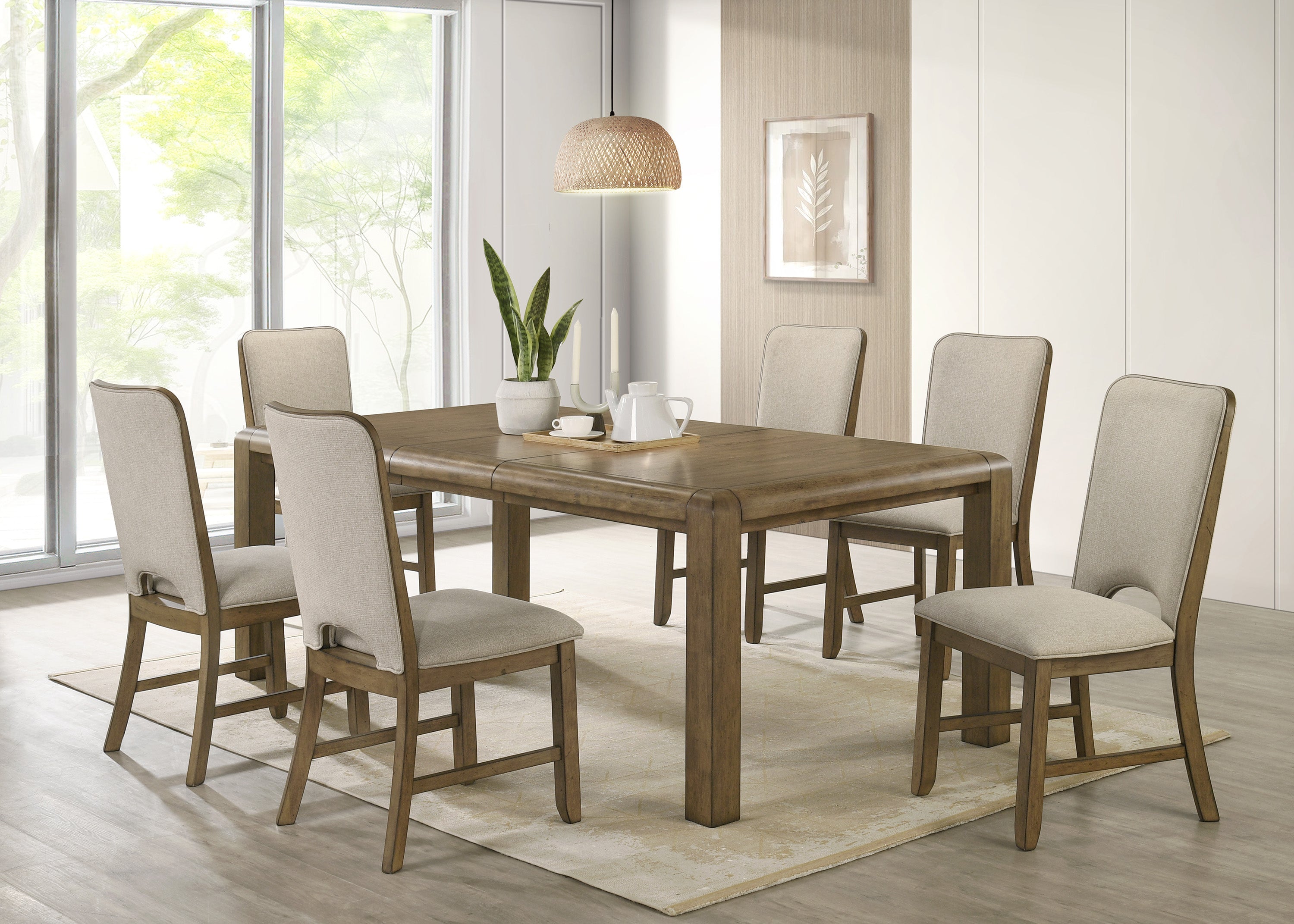 Cockrell Brown/Beige Side Chair, Set of 2