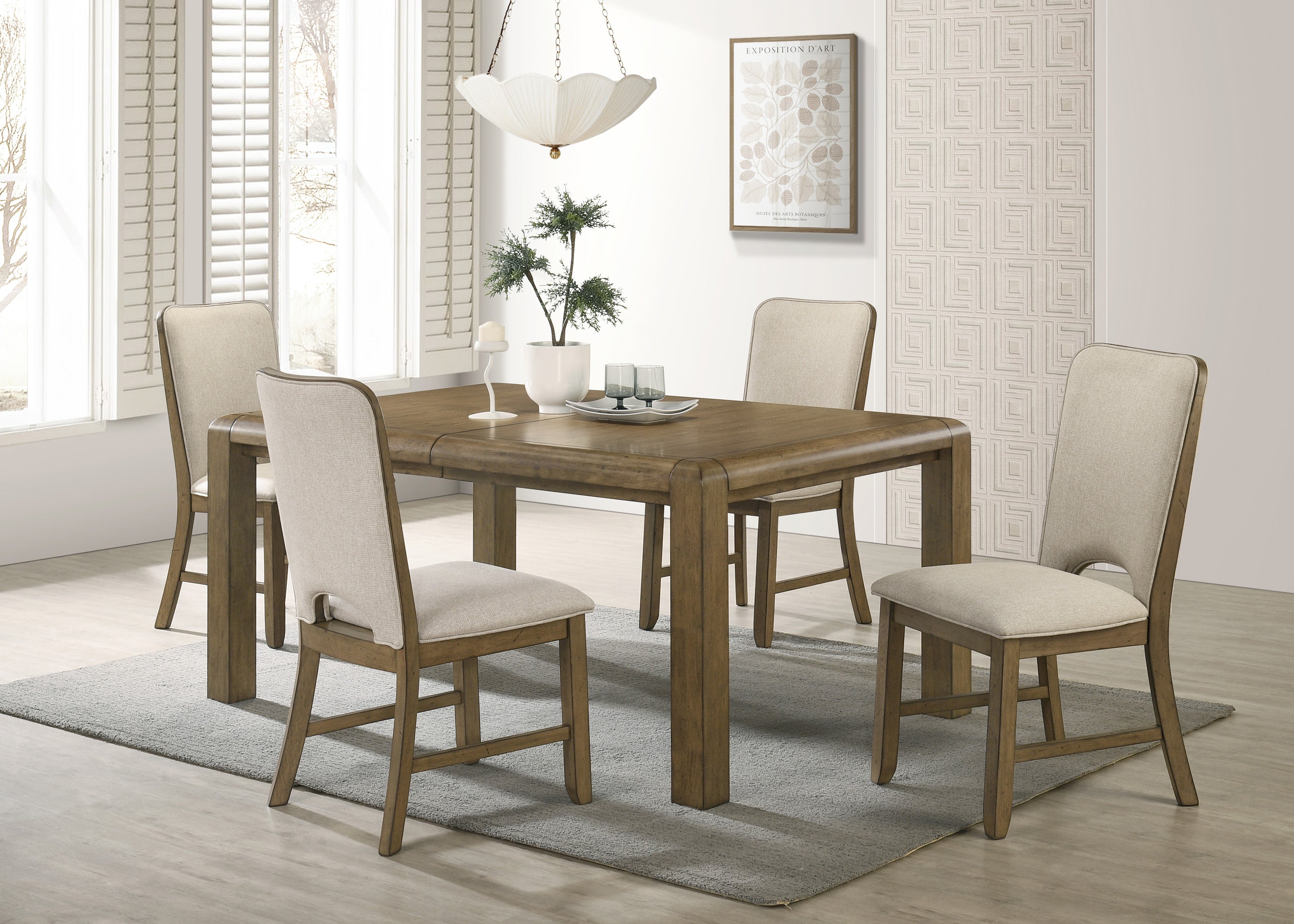 Cockrell Brown/Beige Side Chair, Set of 2