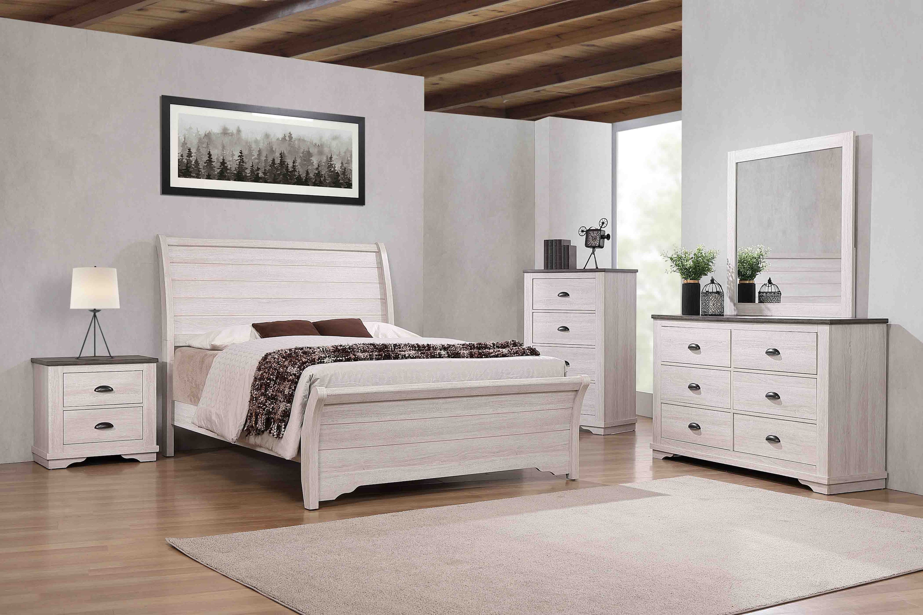 Coralee Chalk/Gray Bedroom Mirror (Mirror Only)