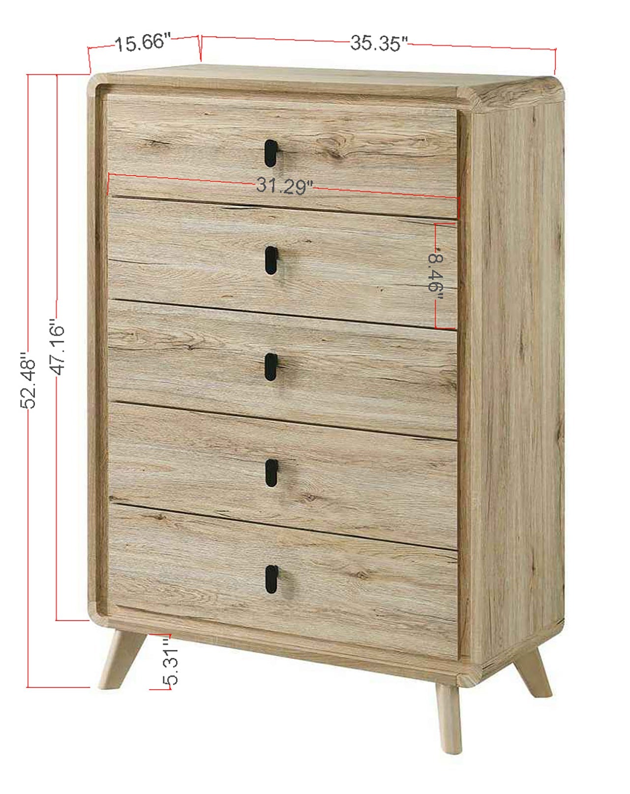Dawson Light Wood Panel Bedroom Set