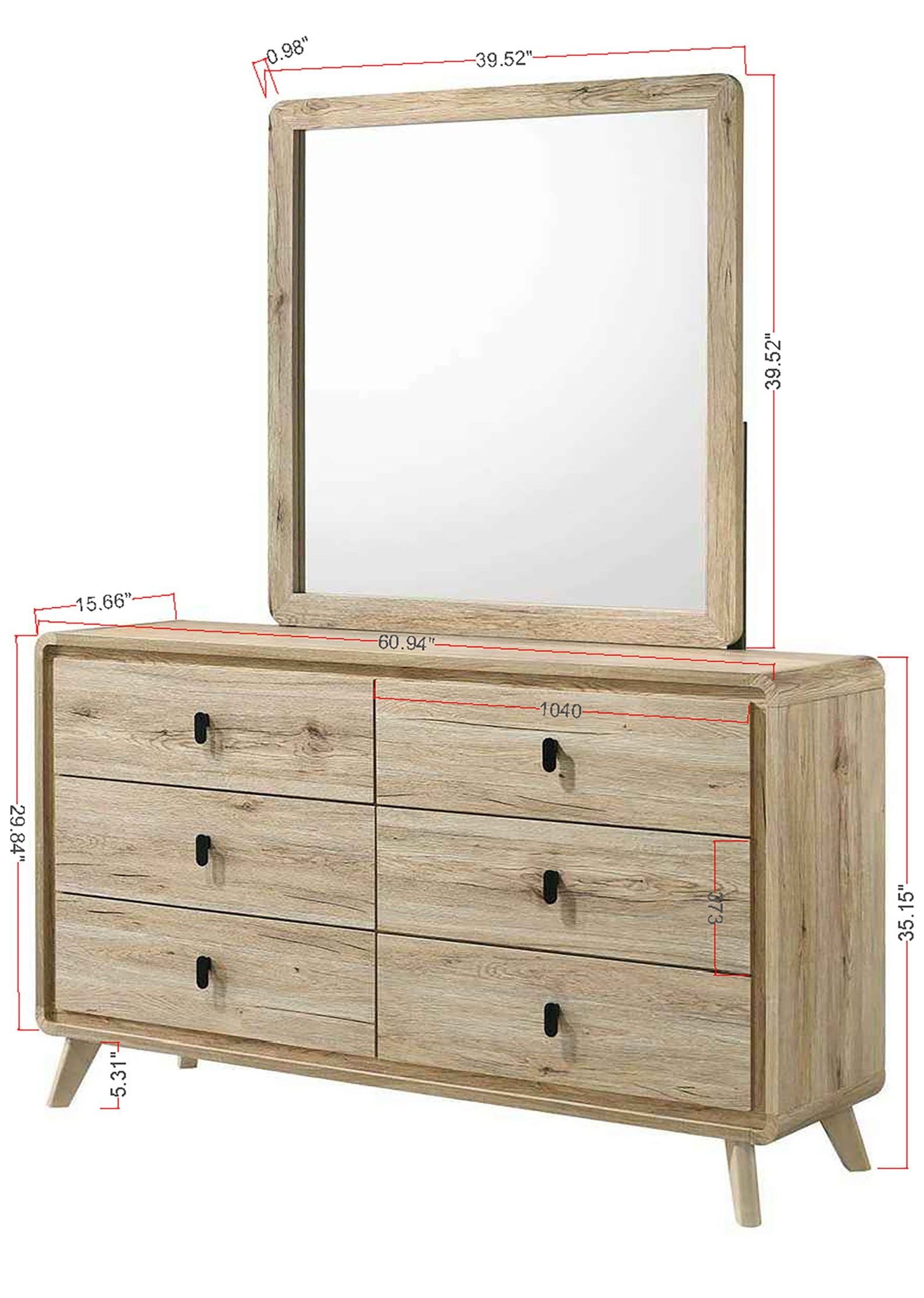 Dawson Light Wood Panel Bedroom Set