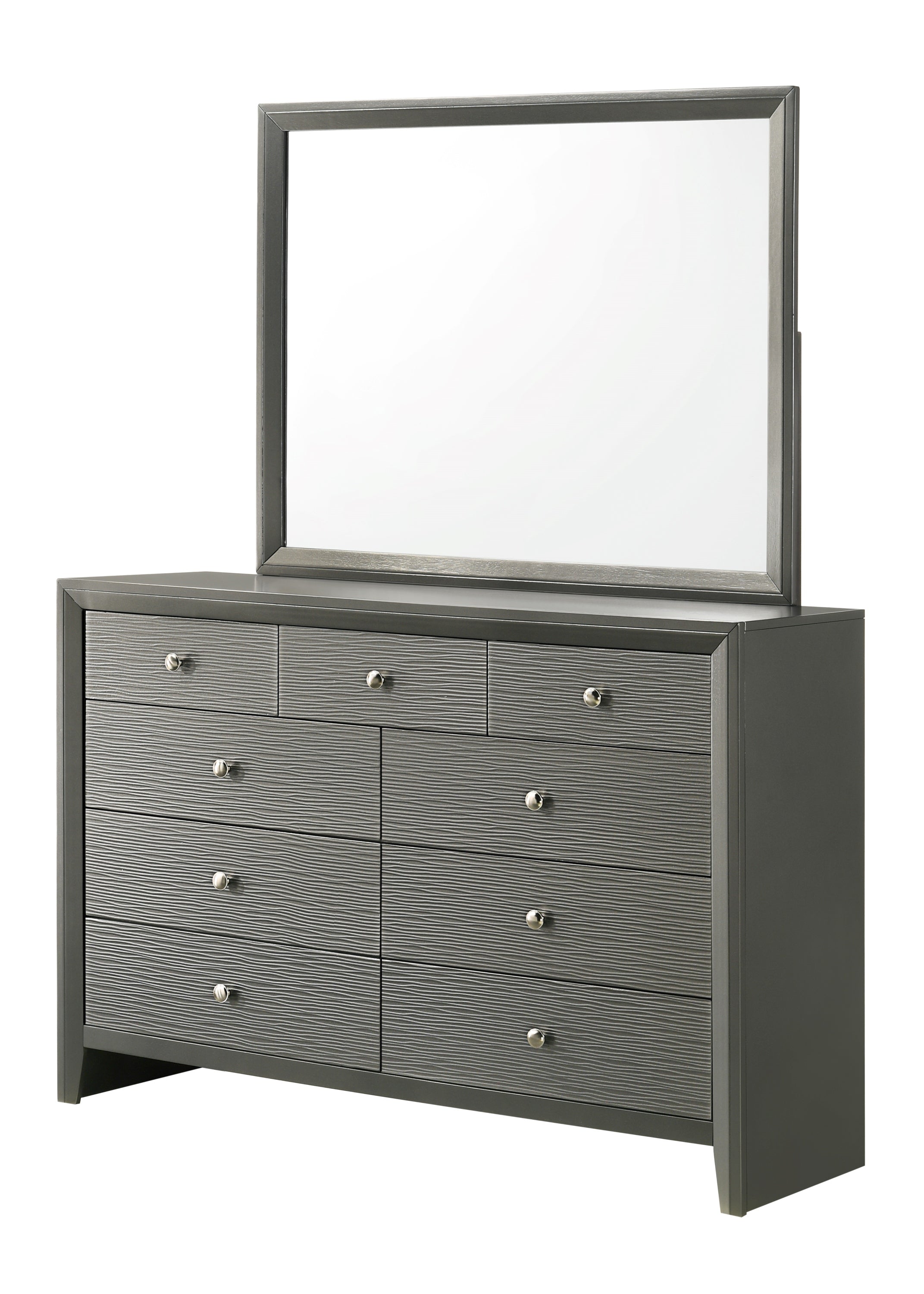Denker Gunmetal Dresser Mirror (Mirror Only)