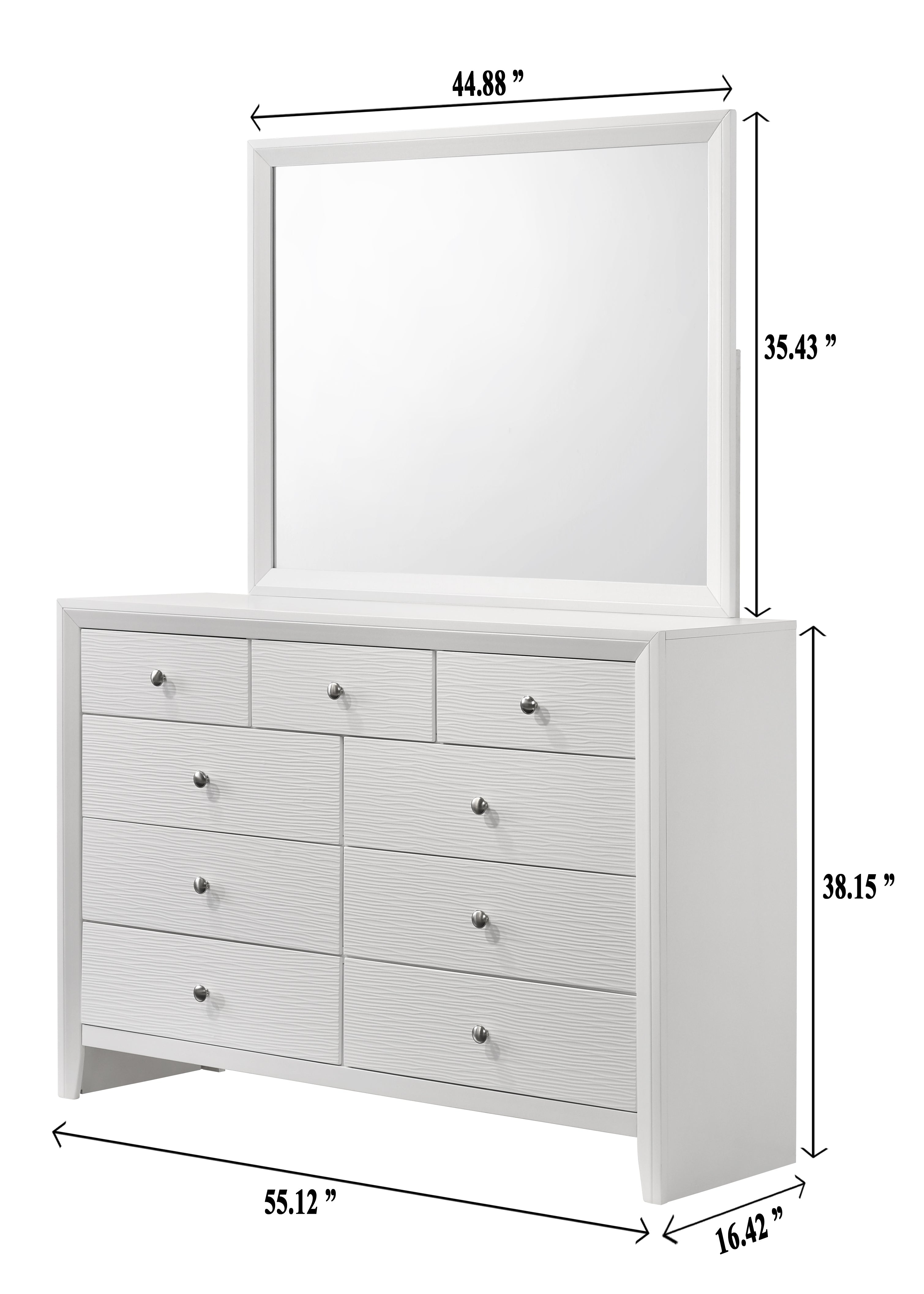 Denker White Panel Youth Bedroom Set