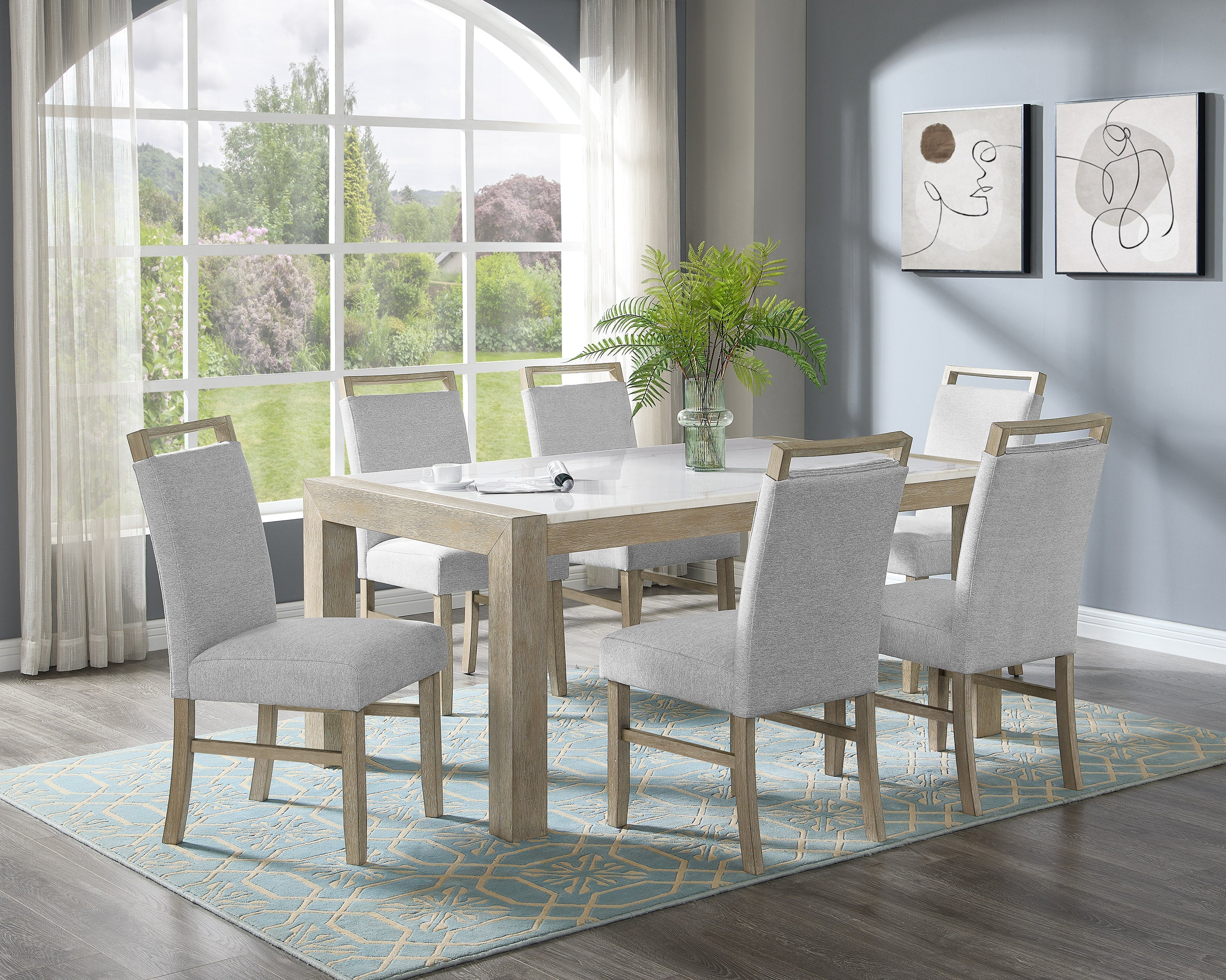Hazel Light Gray Dining Chair, Set of 2