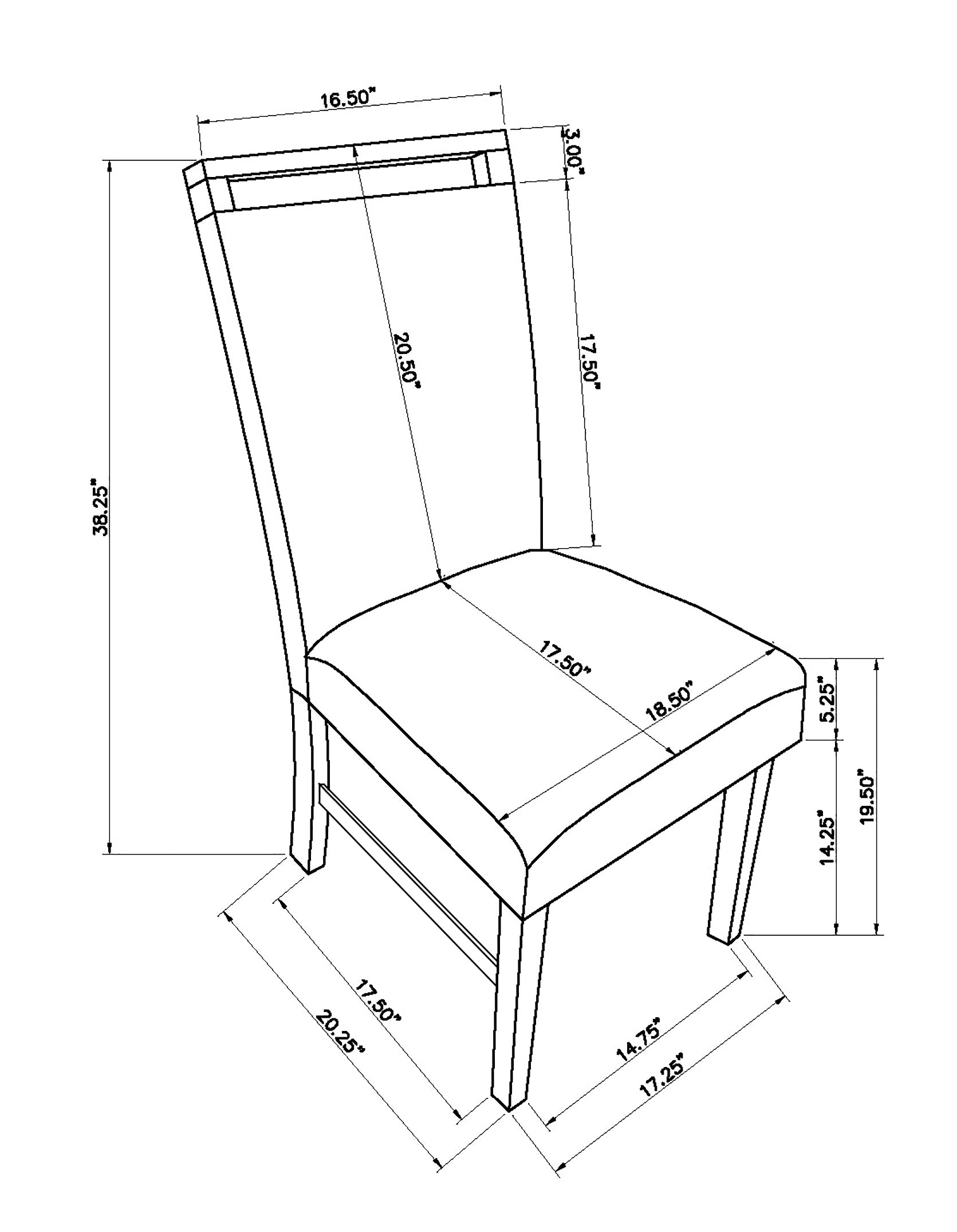 Hazel Light Gray Dining Chair, Set of 2