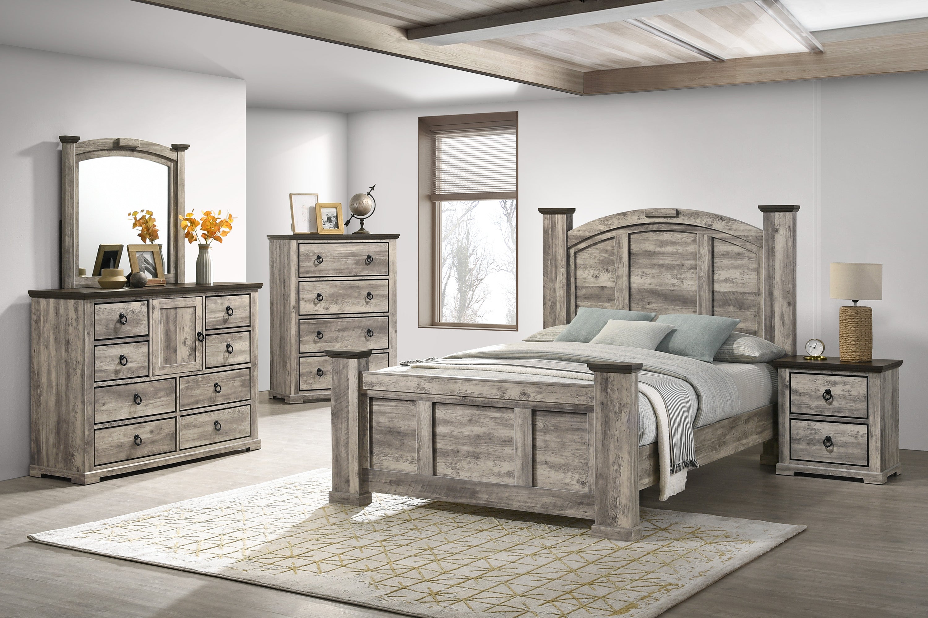 Ella-Mae Beige/Brown Dresser Mirror (Mirror Only)