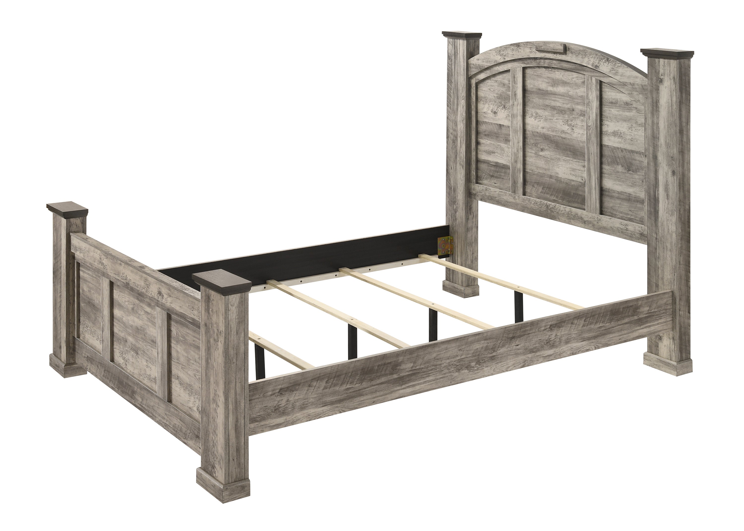 Ella-Mae Beige/Brown King Poster Bed