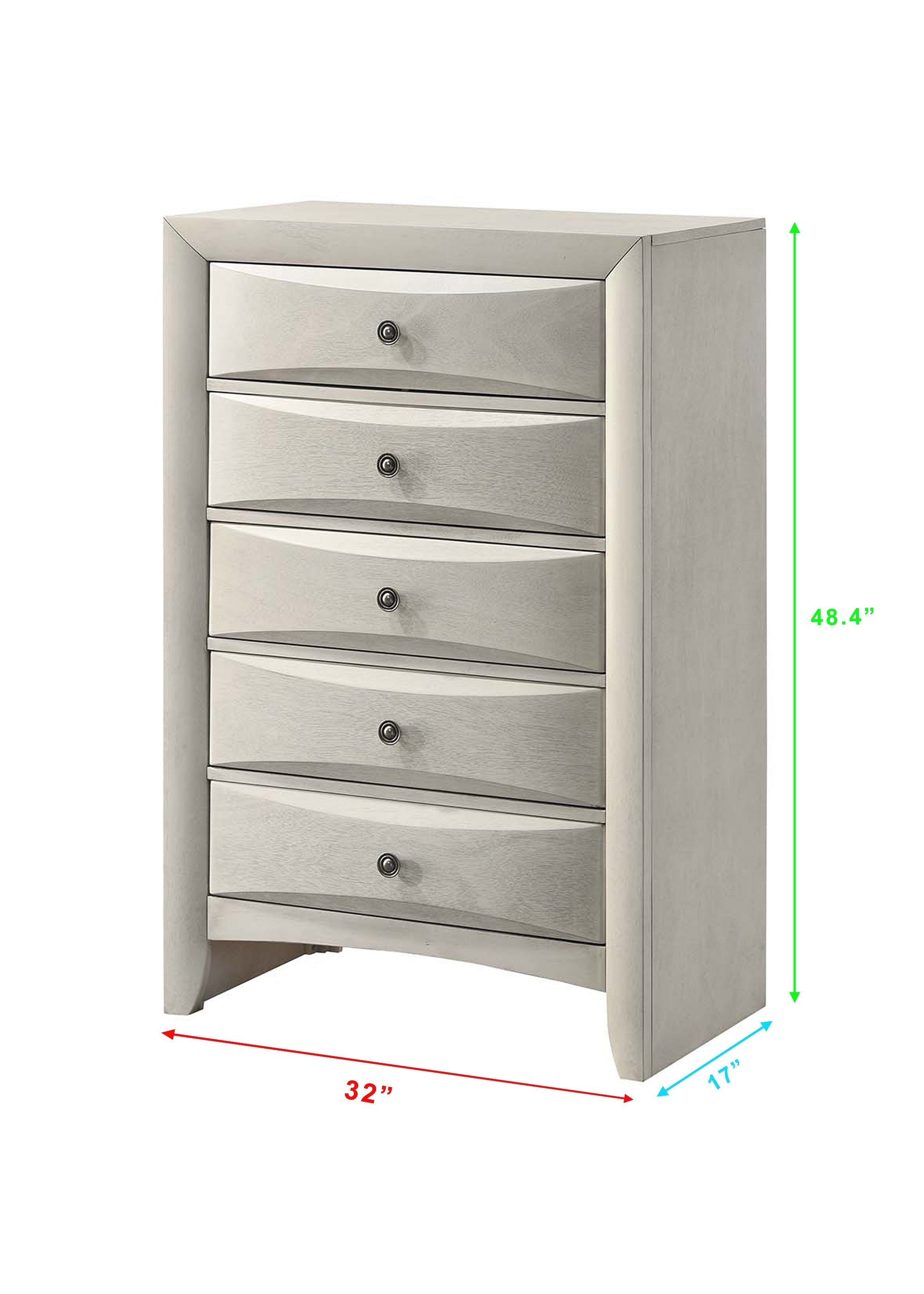 Emily White Storage Platform Bedroom Set