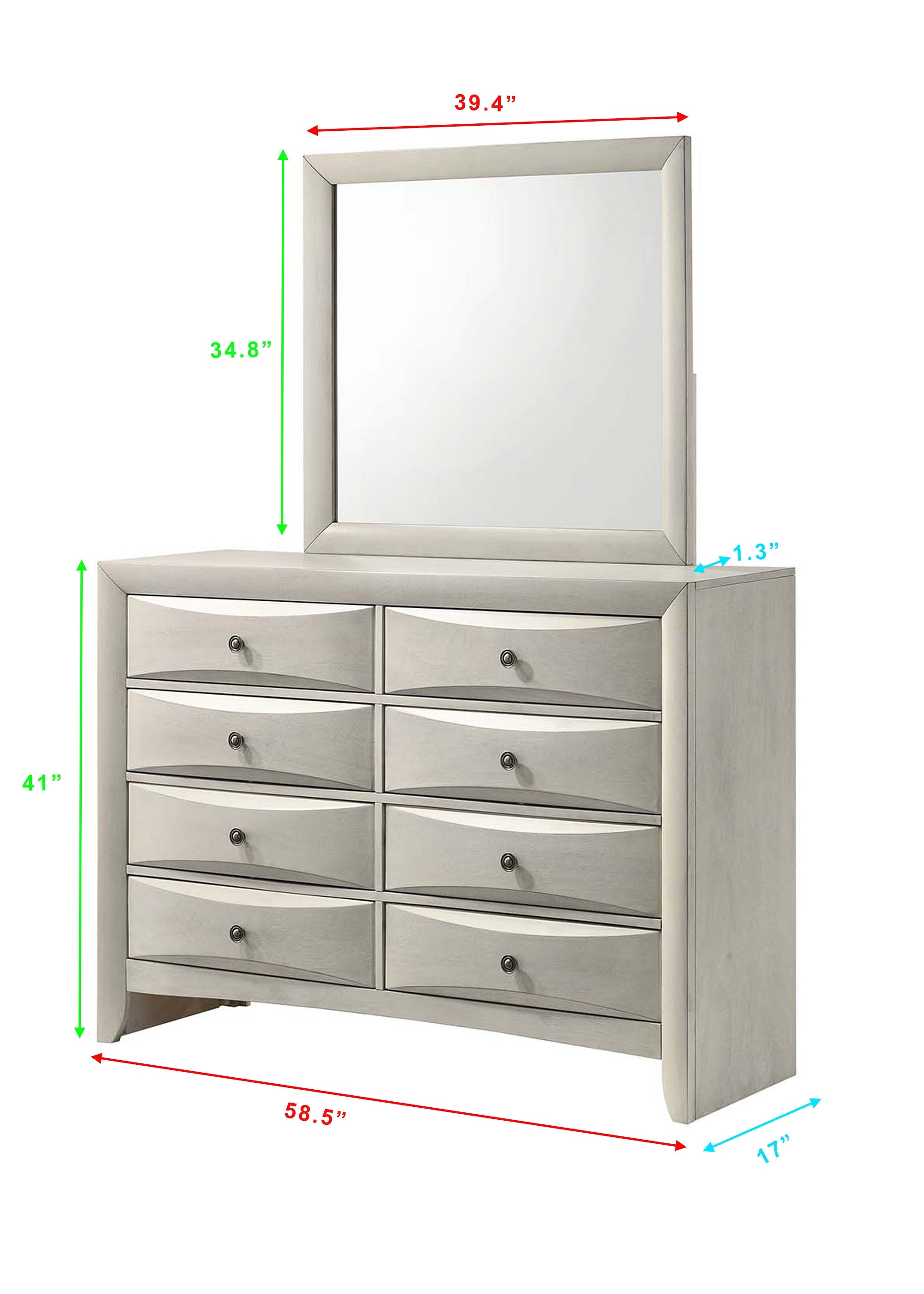 Emily White Storage Platform Bedroom Set