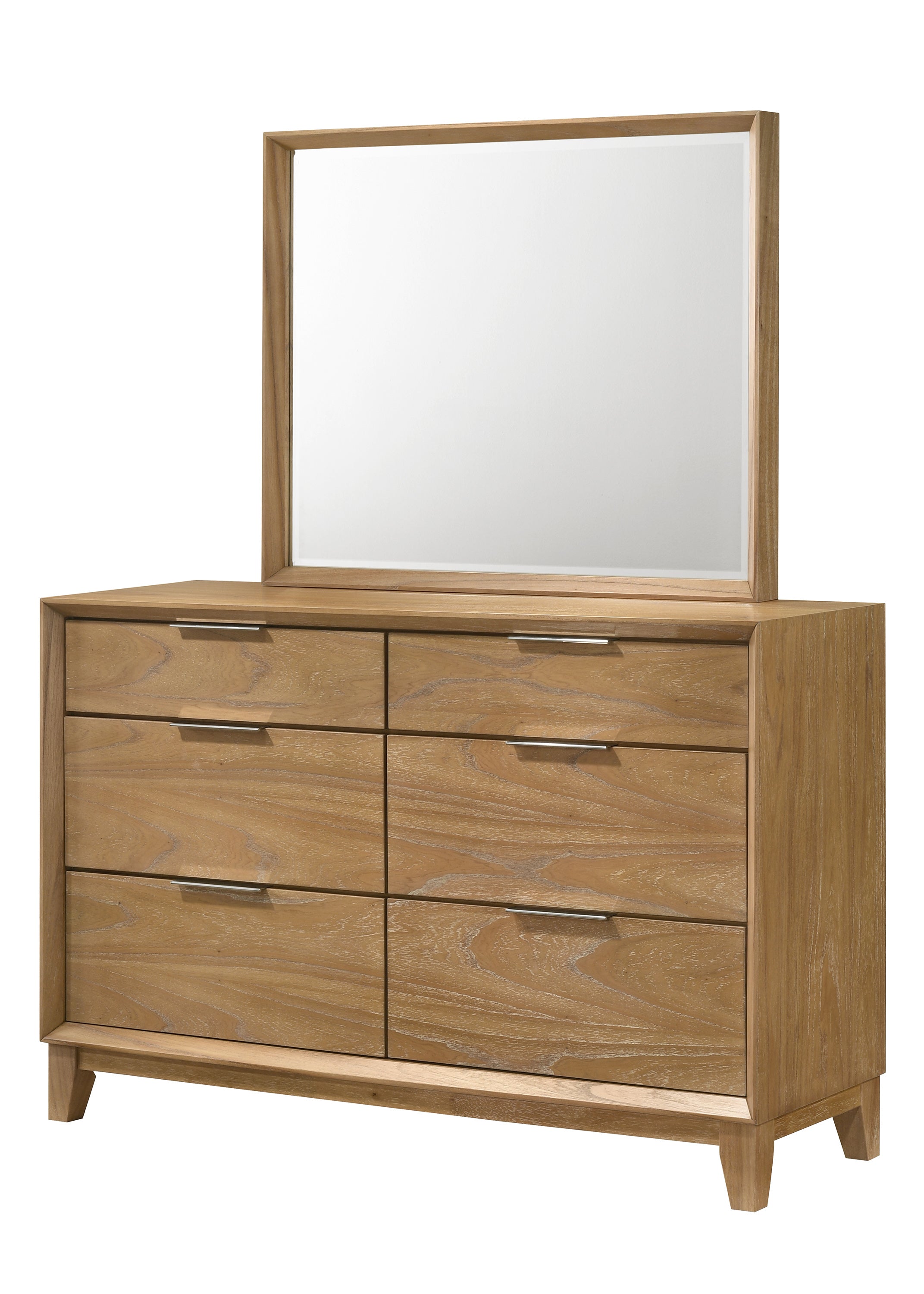 Florian Natural Wood Upholstered Storage Bedroom Set