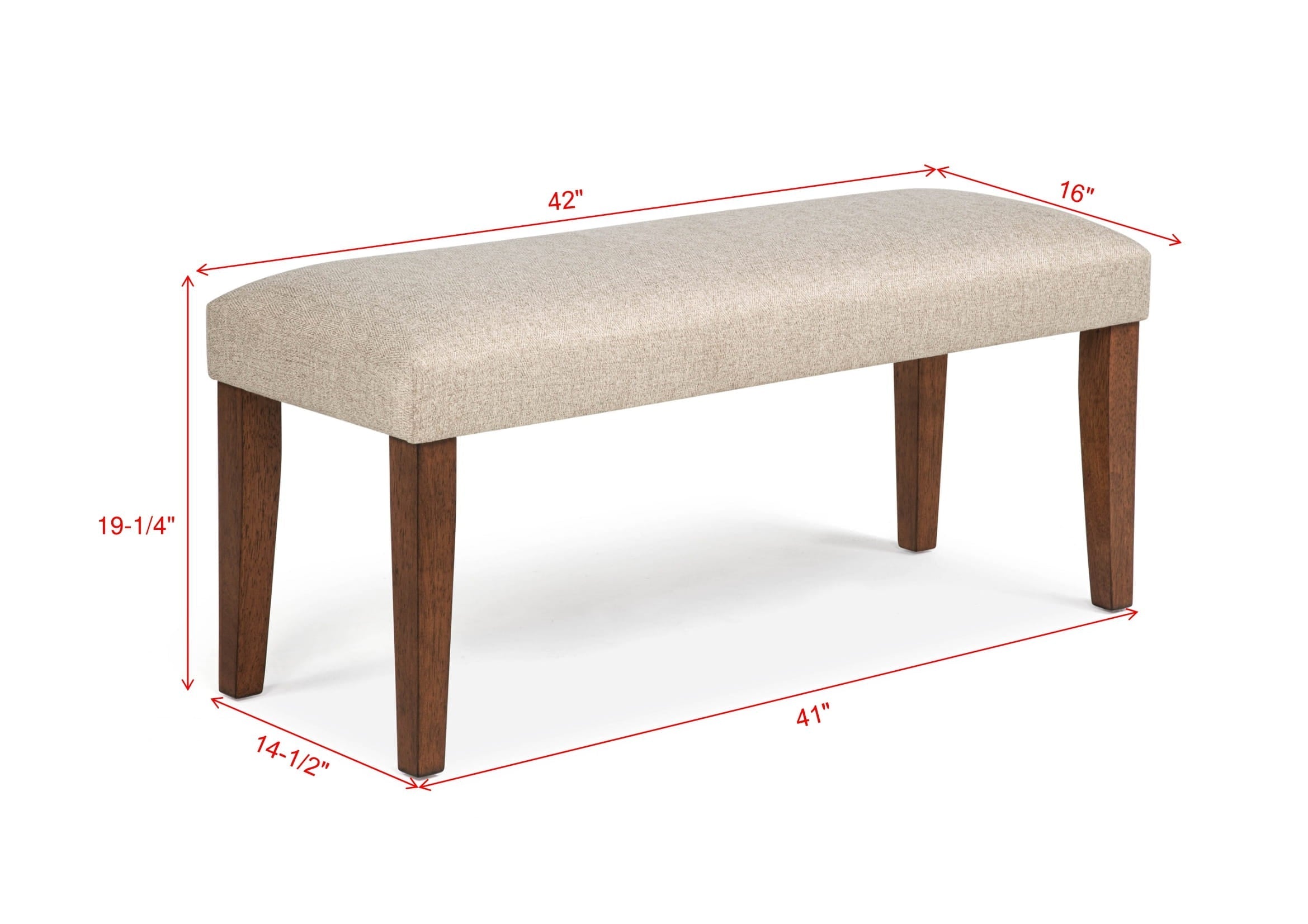 Gregory Beige/Brown Dining Bench