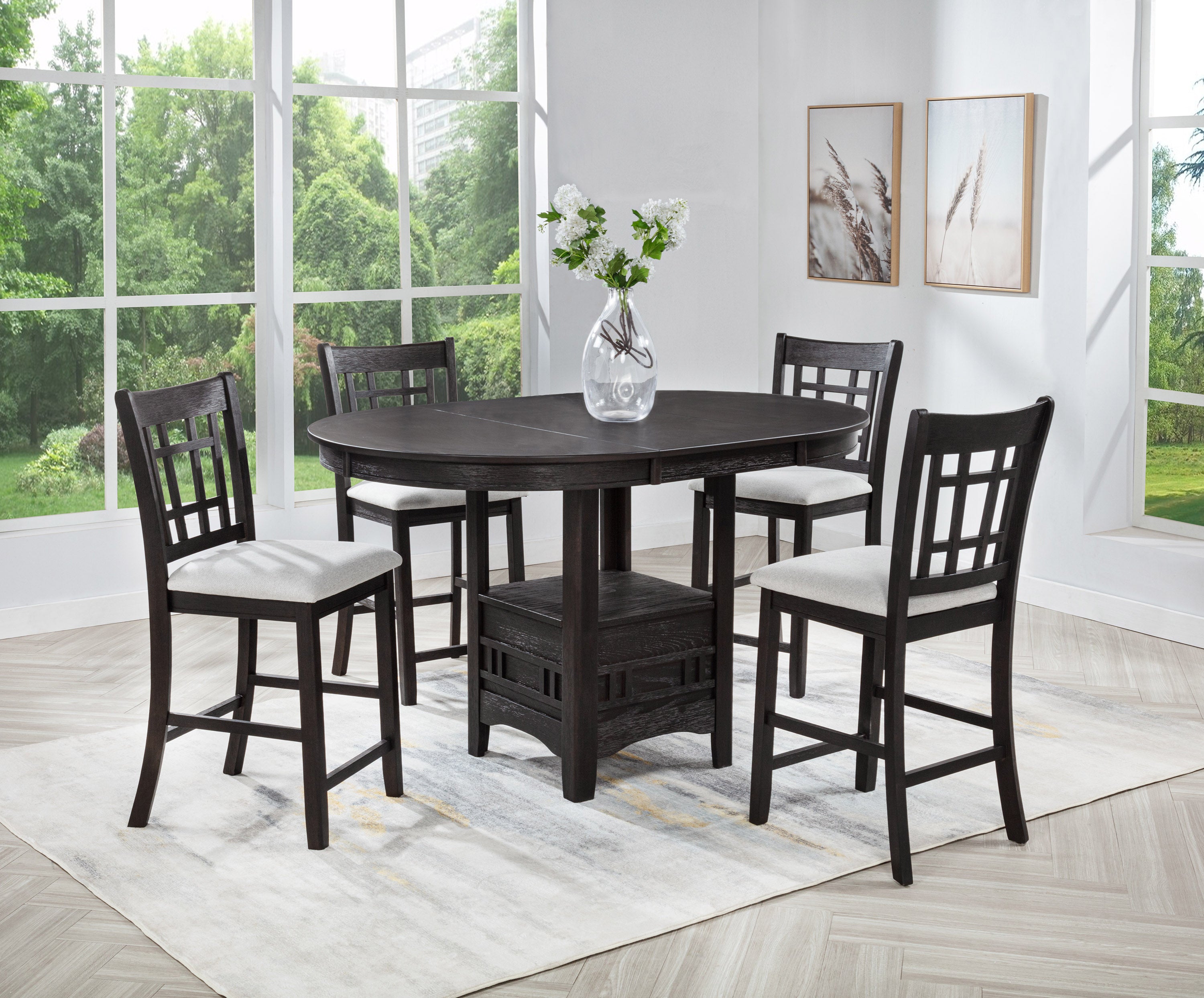 Hartwell Charcoal Counter Height Chair, Set of 2