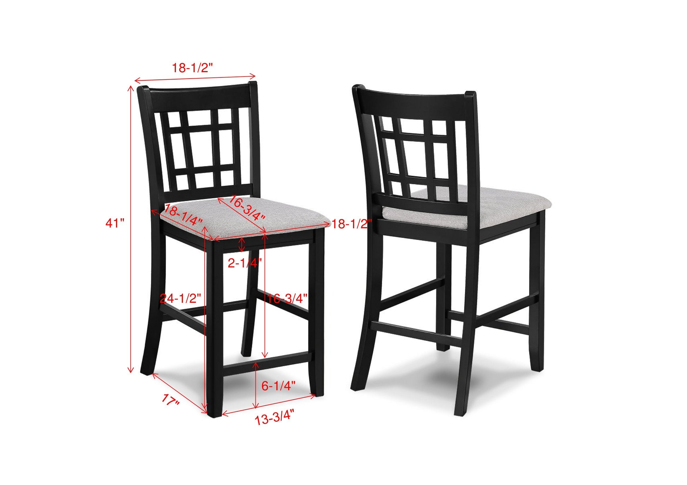 Hartwell Light Gray Counter Height Dining Chair, Set of 2