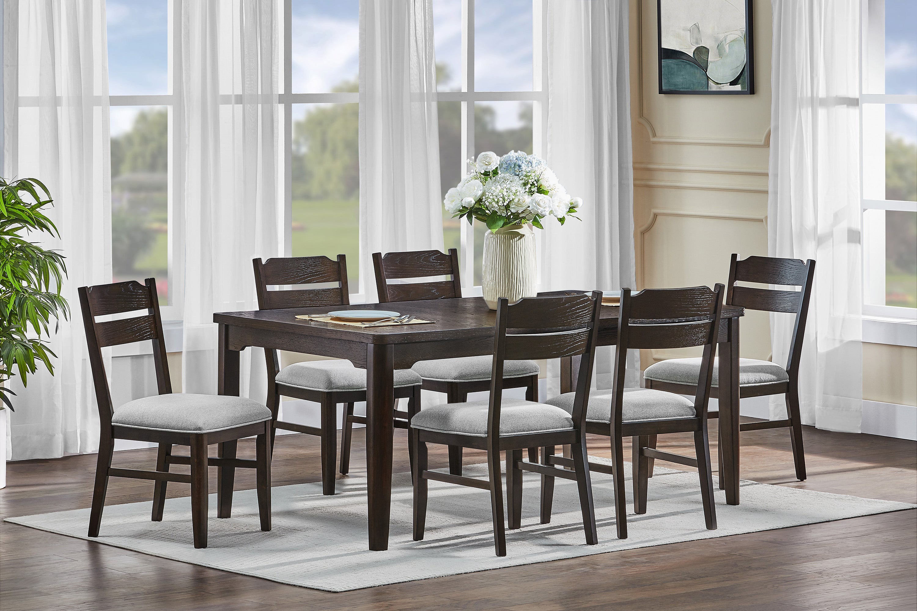 Higgins Dark Oak Dining Set