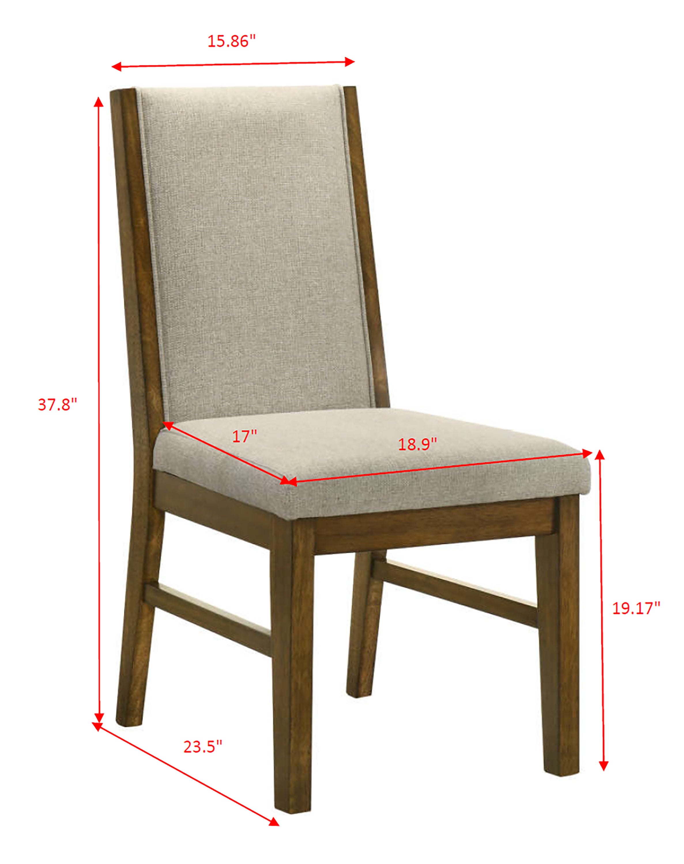 Hollister Brown Dining Chair, Set of 2