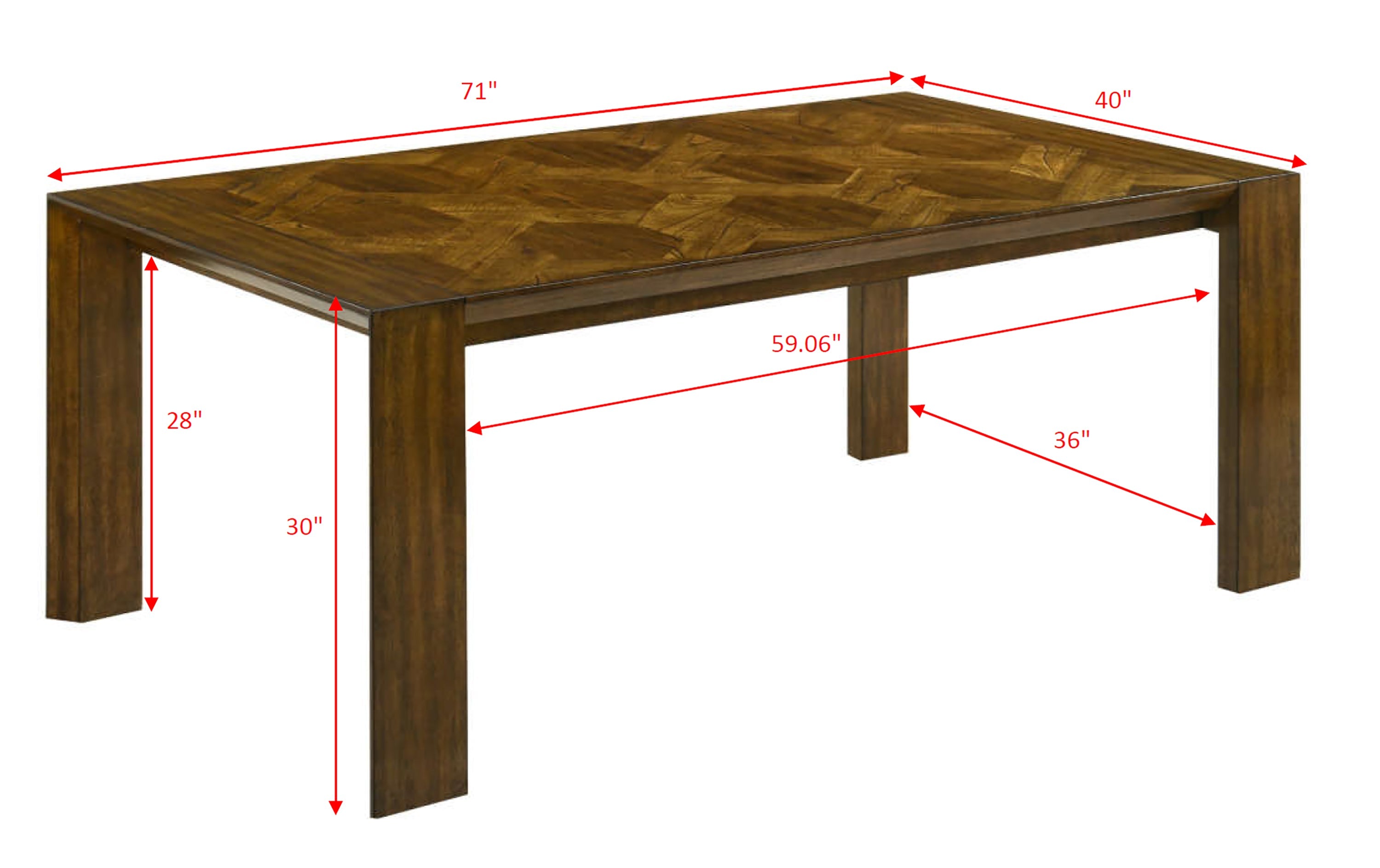 Hollister Brown Dining Table