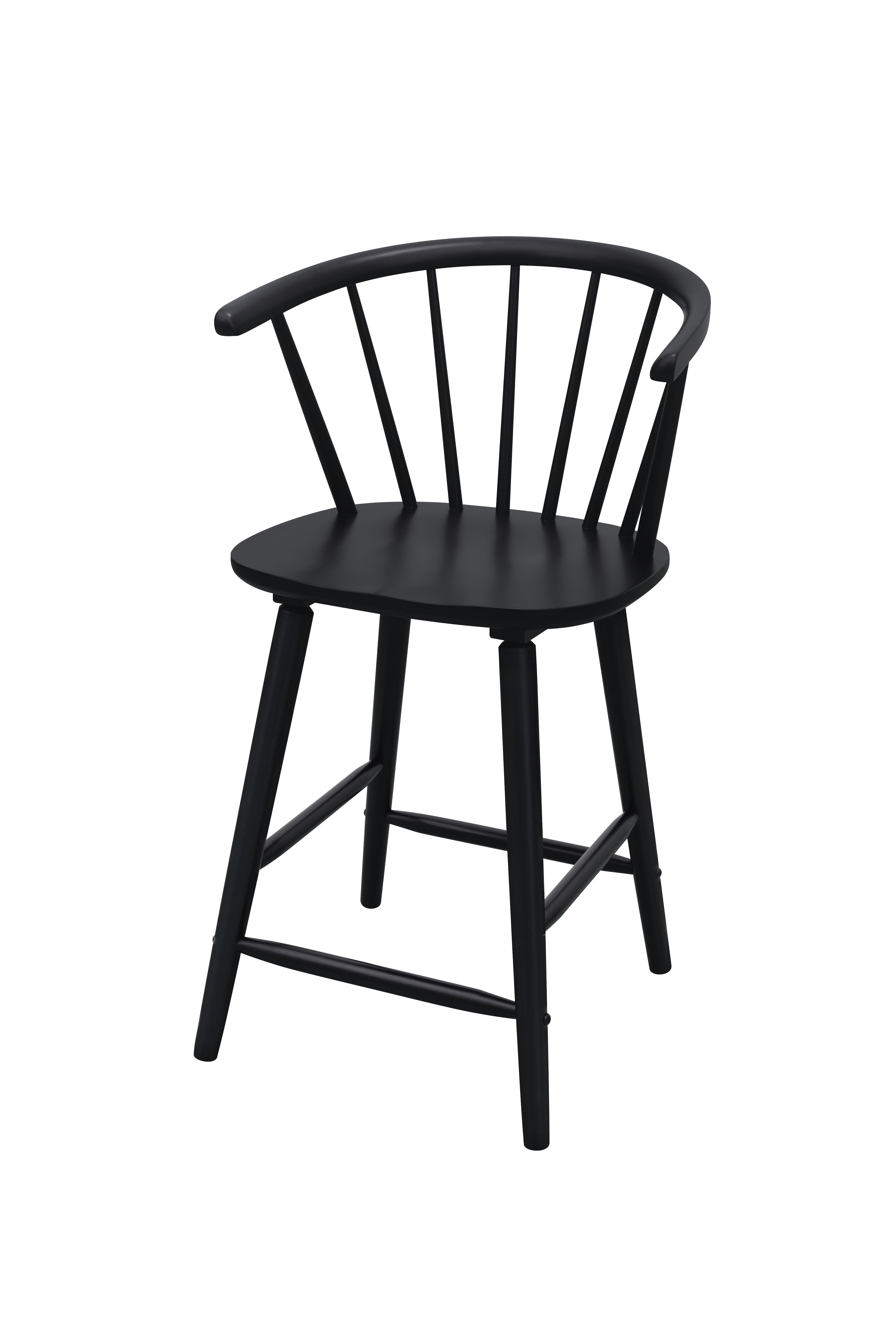 Janna Black Counter Height Stool, Set of 2