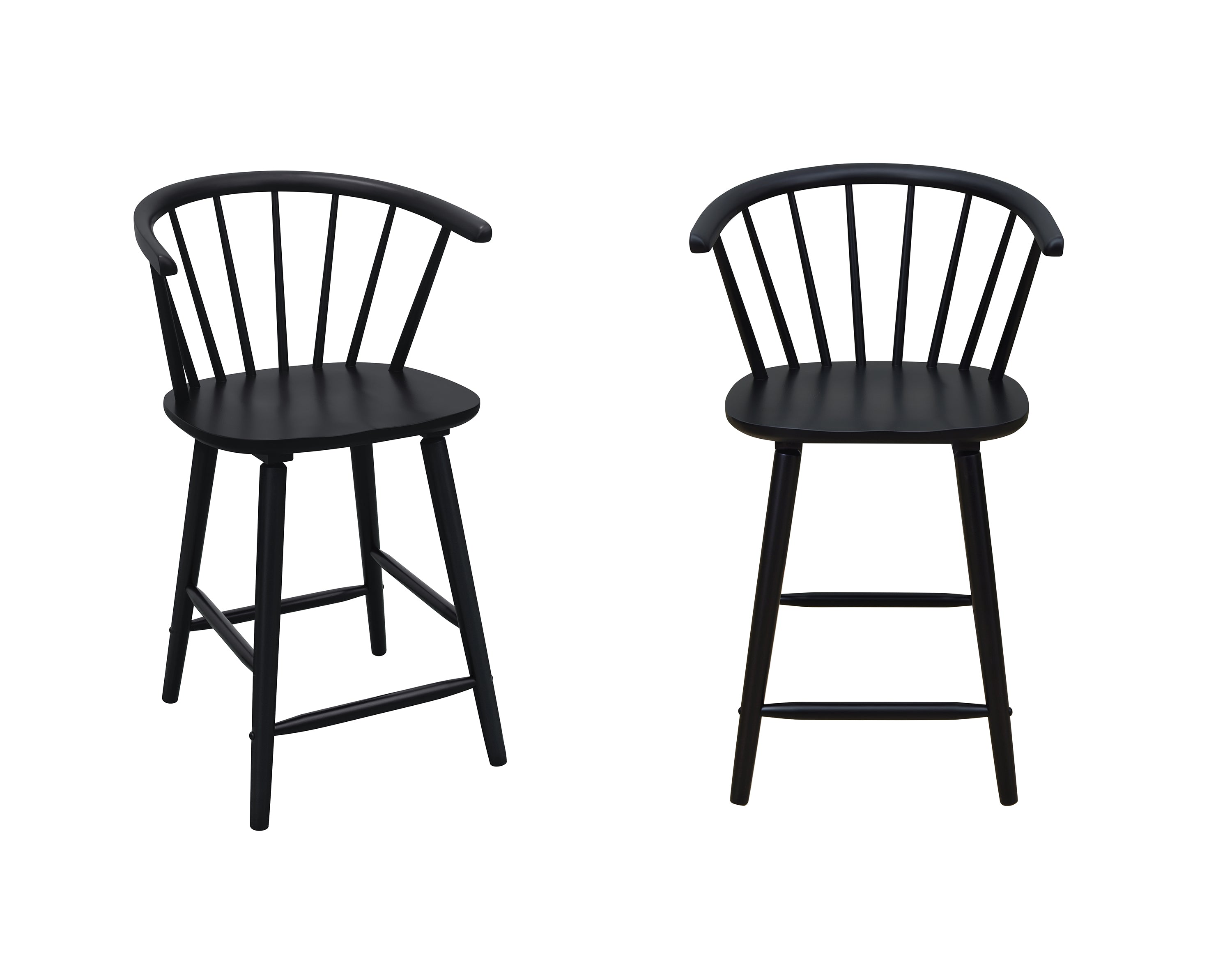 Janna Black Counter Height Stool, Set of 2