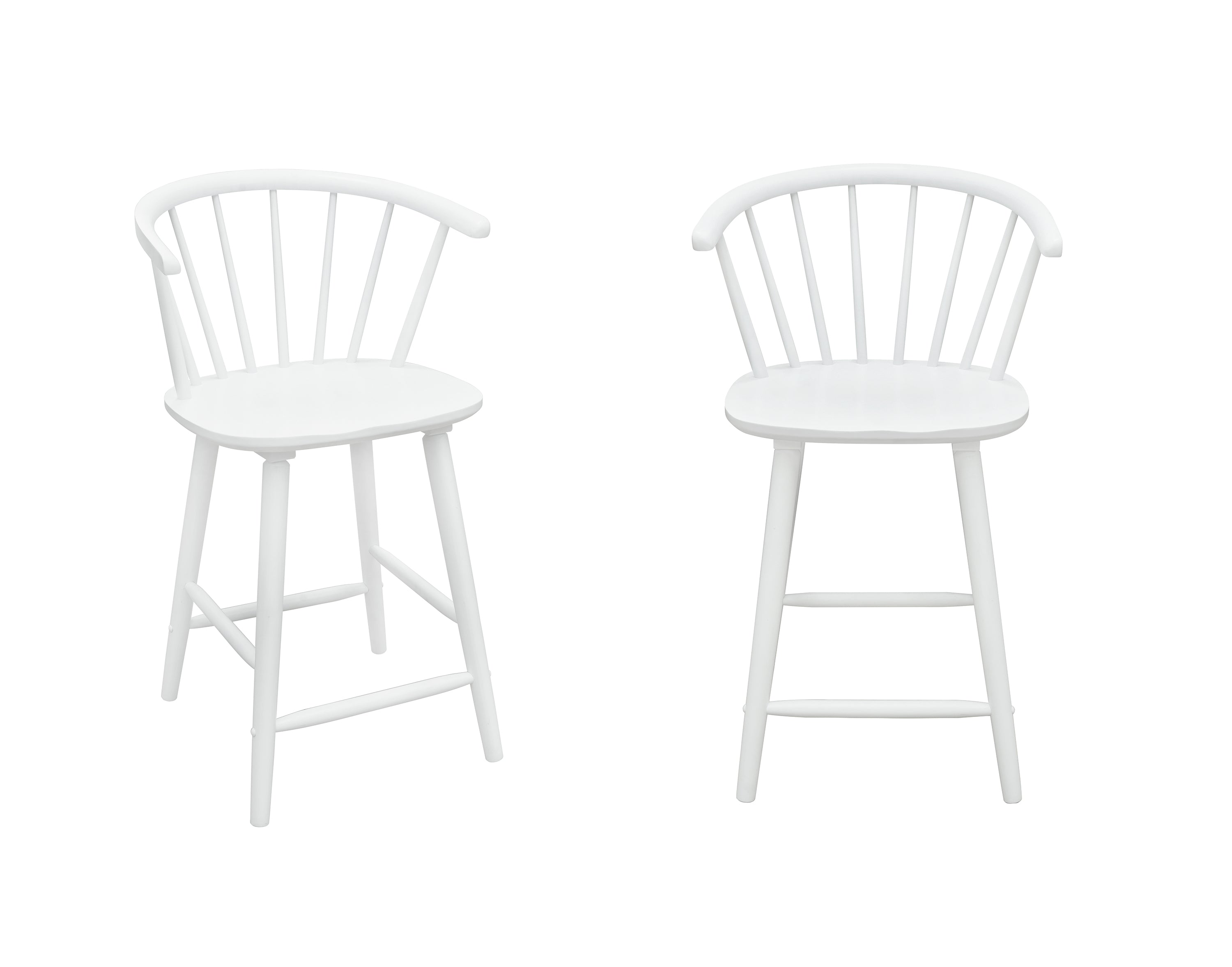 Janna White Counter Height Stool, Set of 2