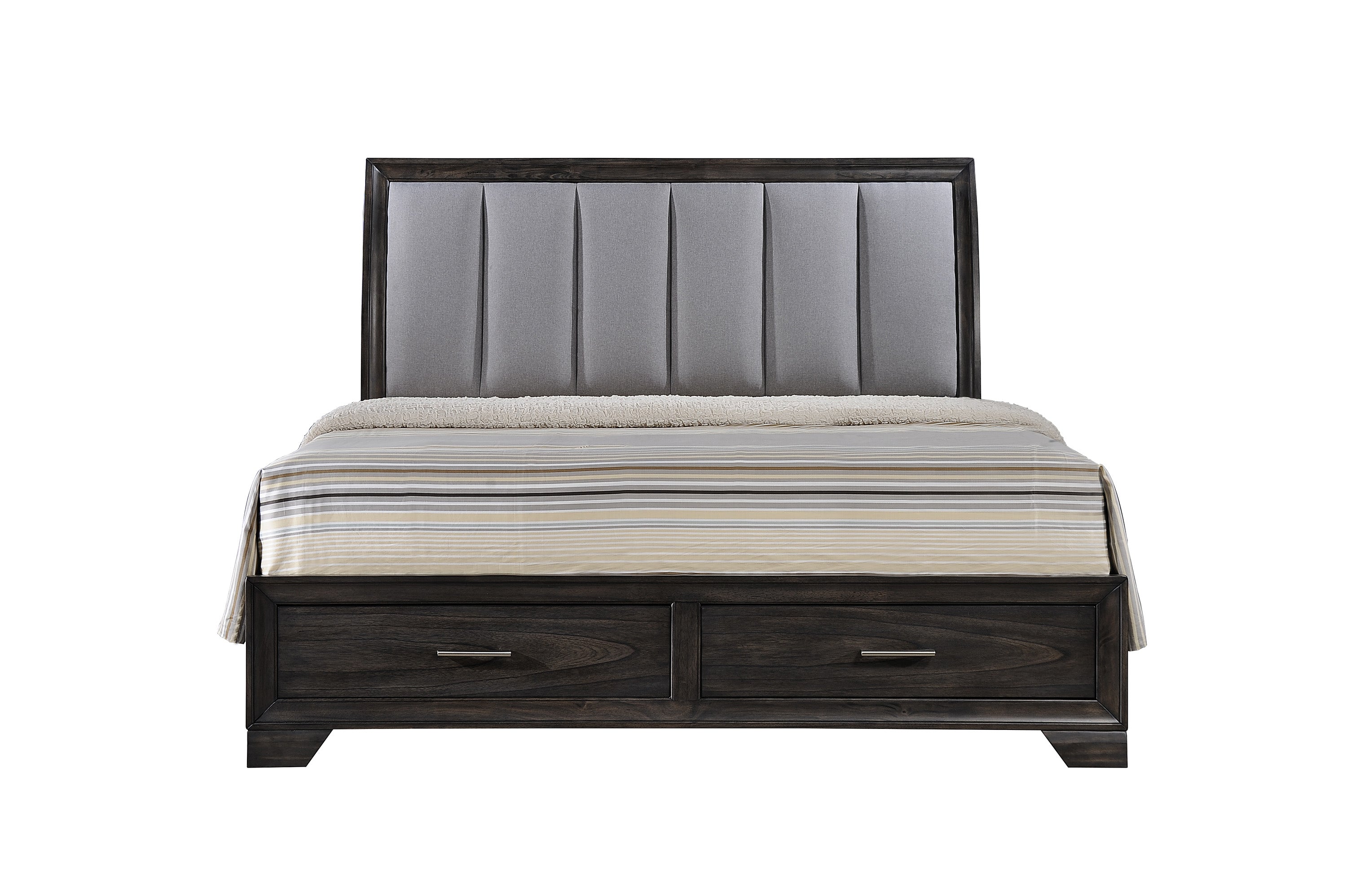 Jaymes Gray Sleigh Storage Platform Bedroom Set