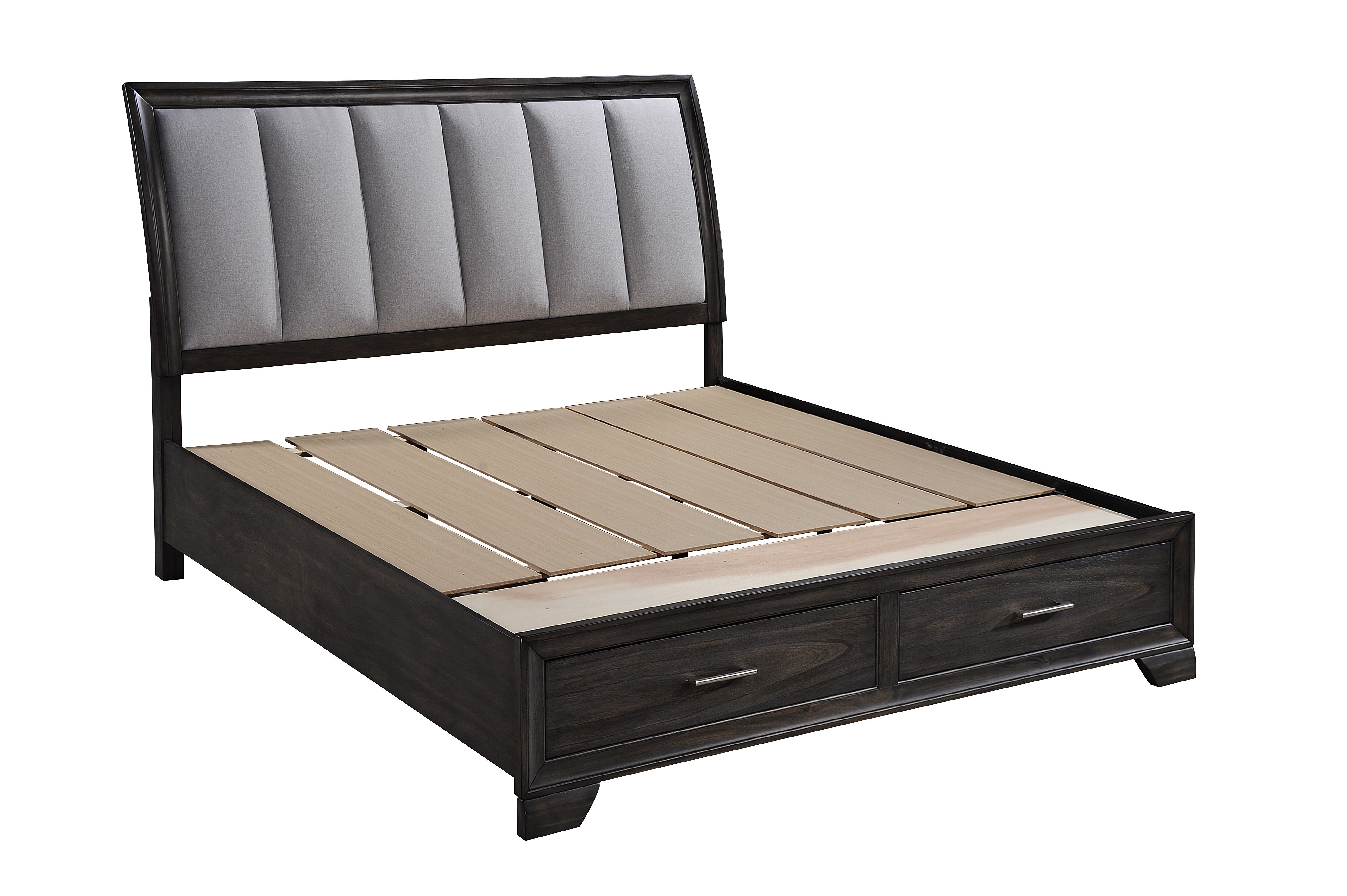 Jaymes Gray Sleigh Storage Platform Bedroom Set