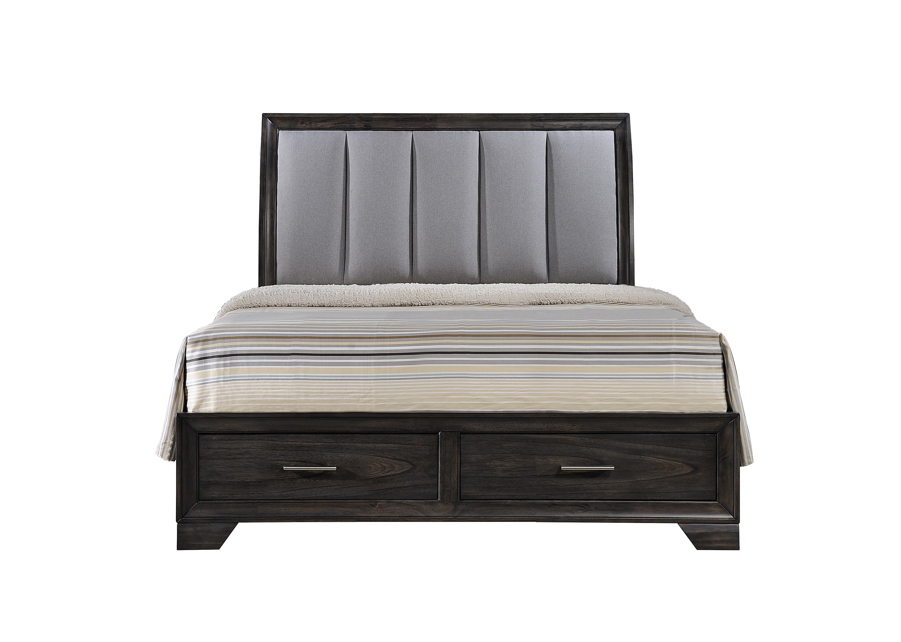 Jaymes Gray Sleigh Storage Platform Bedroom Set