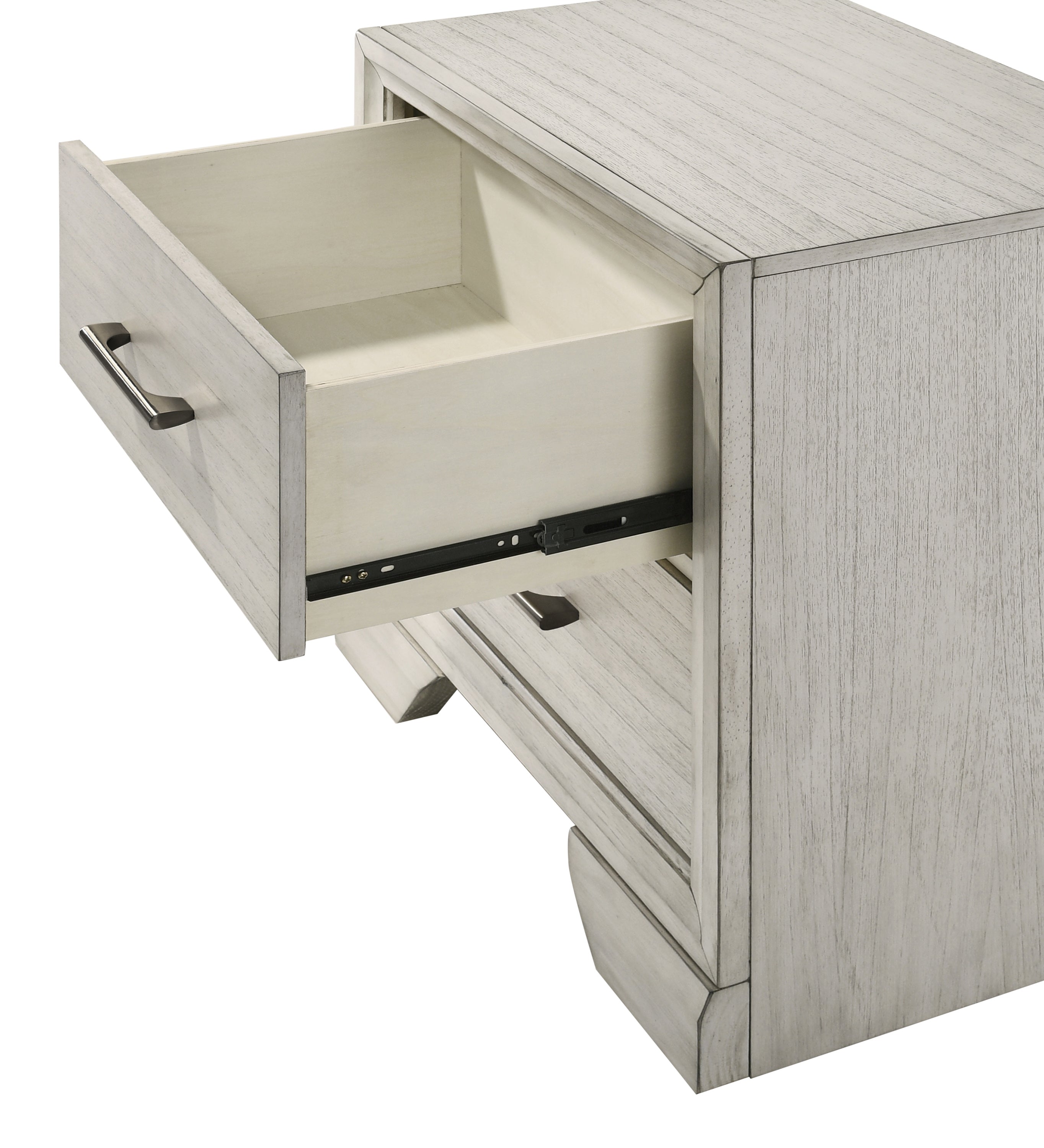 Jaymes White Mist Sleigh Storage Platform Bedroom Set