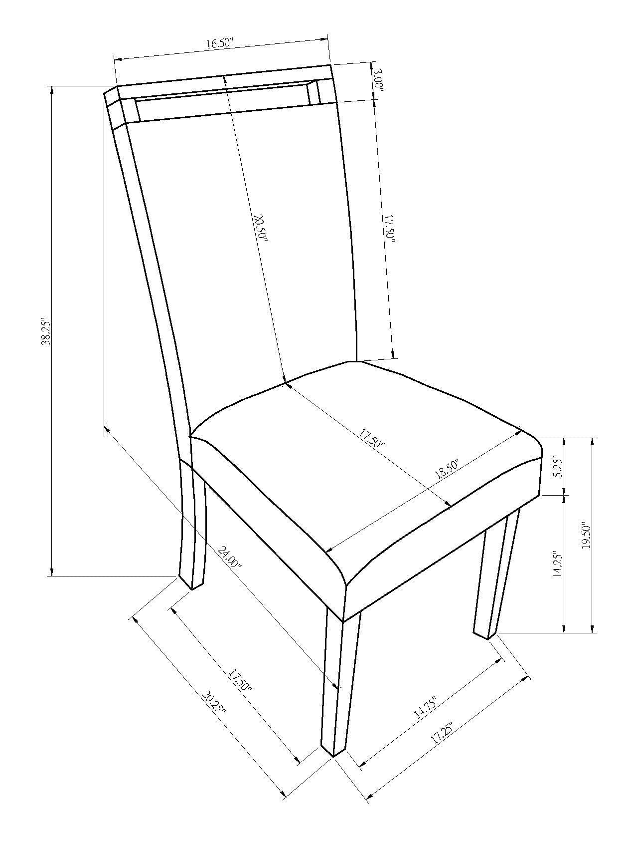 Jules Black/Light Gray Side Chair, Set of 2