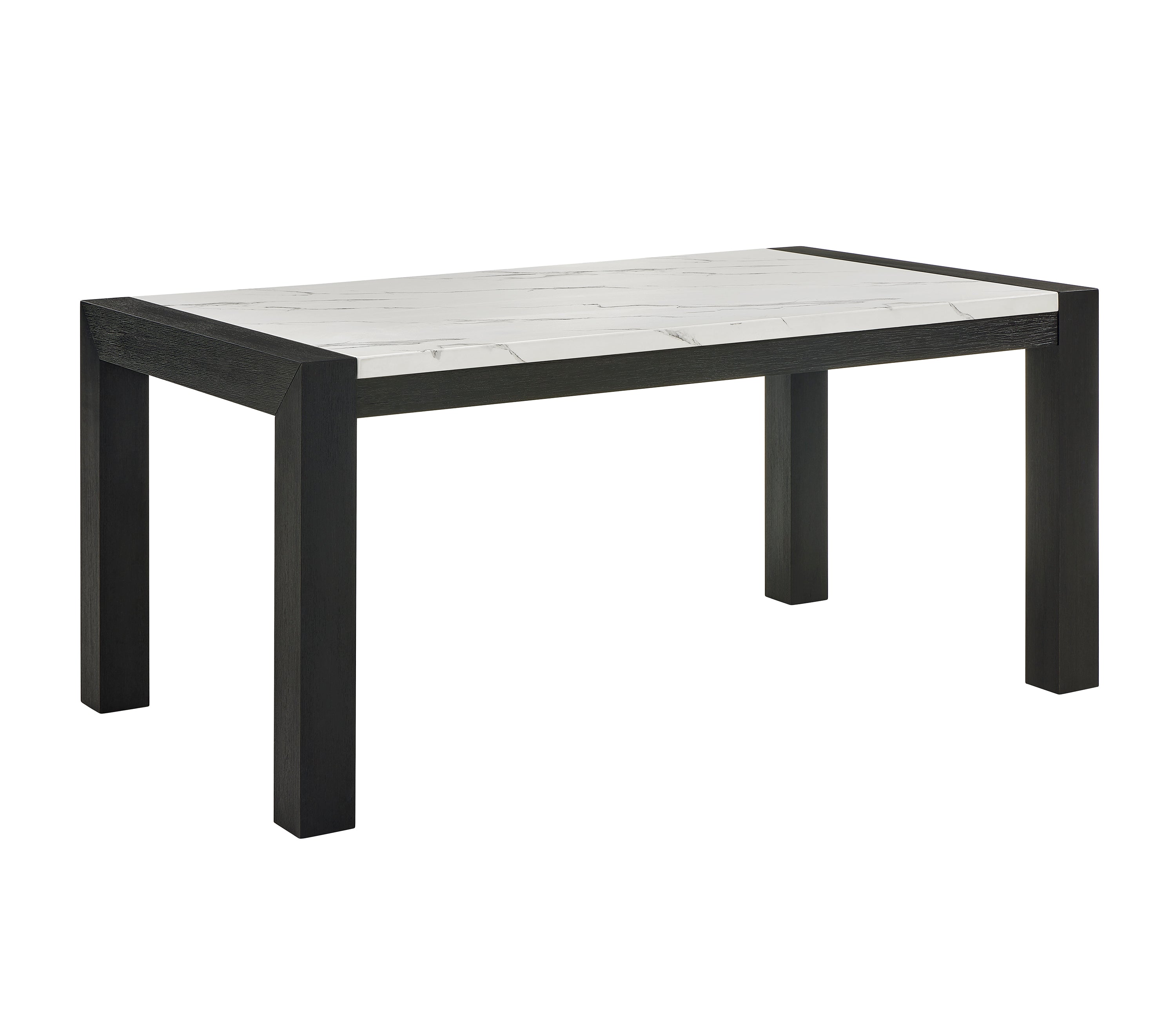 Jules Black/Light Gray Faux Marble Dining Table