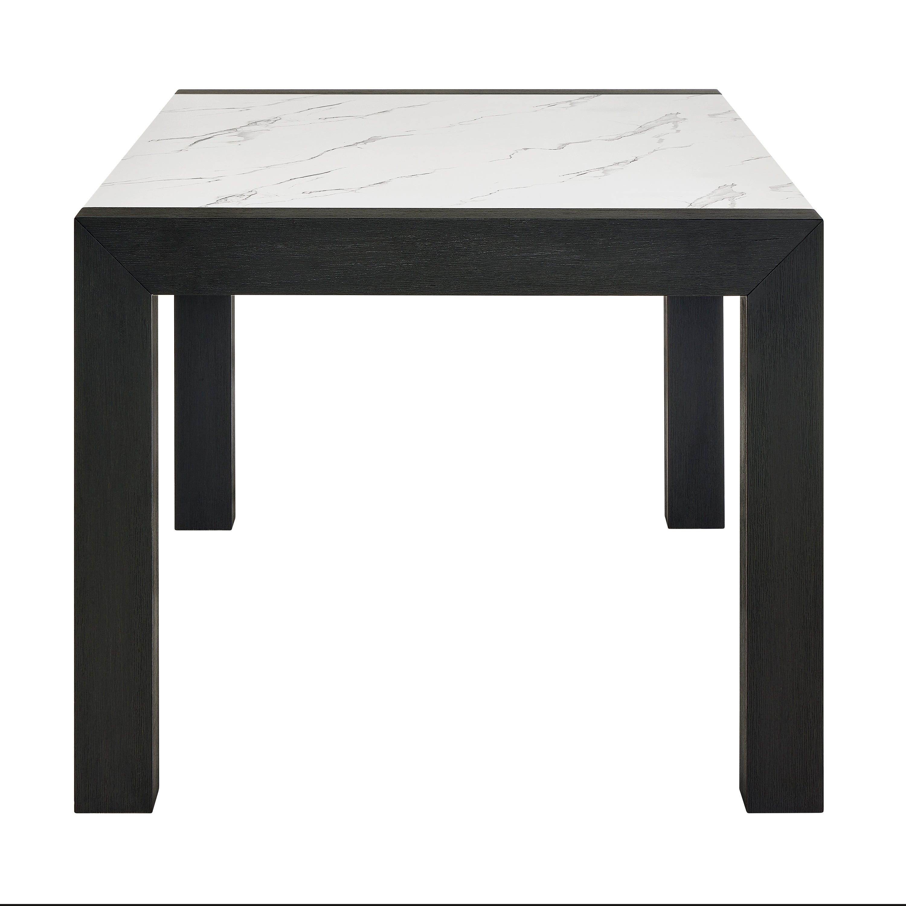 Jules Black/Light Gray Faux Marble Dining Table