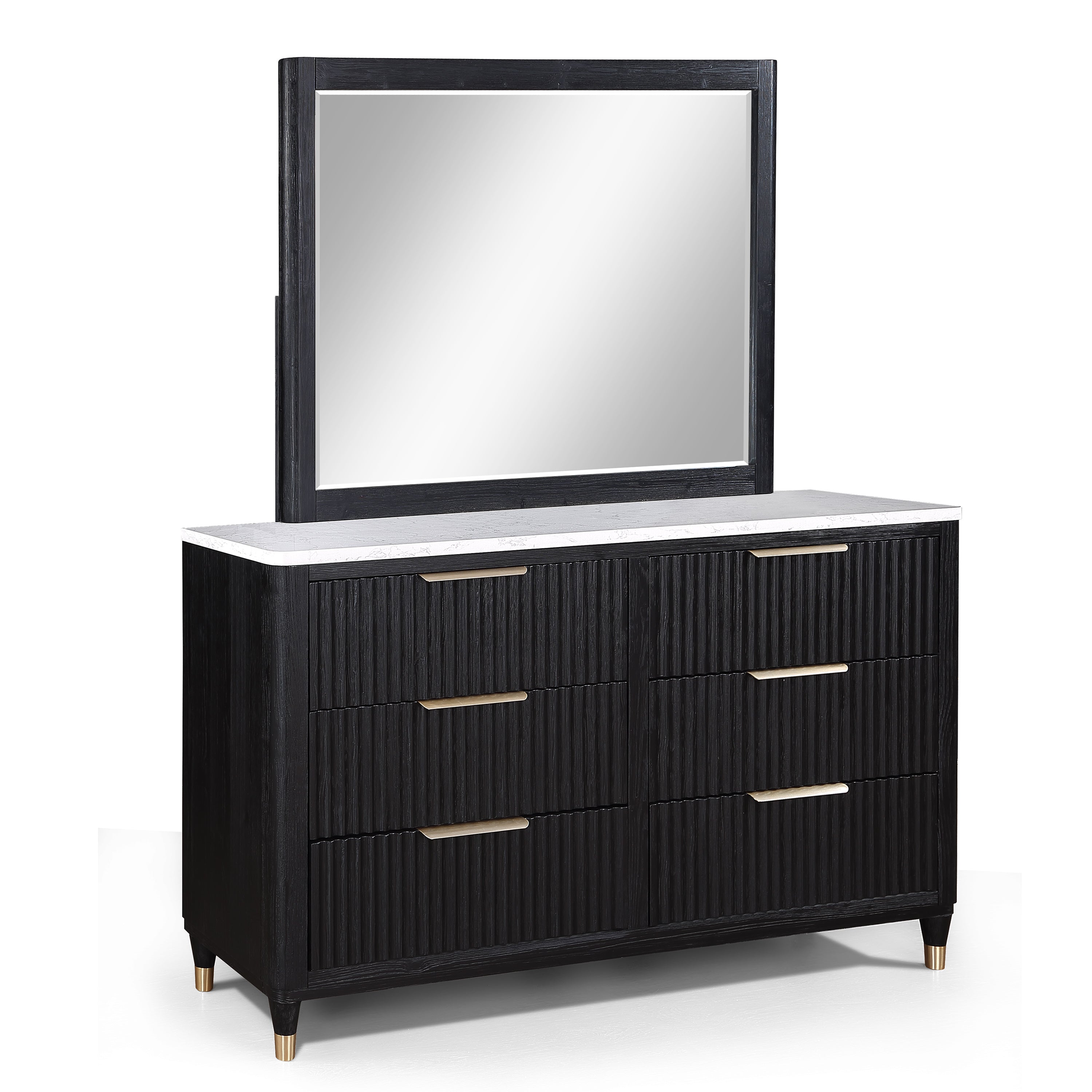 Kara Black Dresser Mirror (Mirror Only)