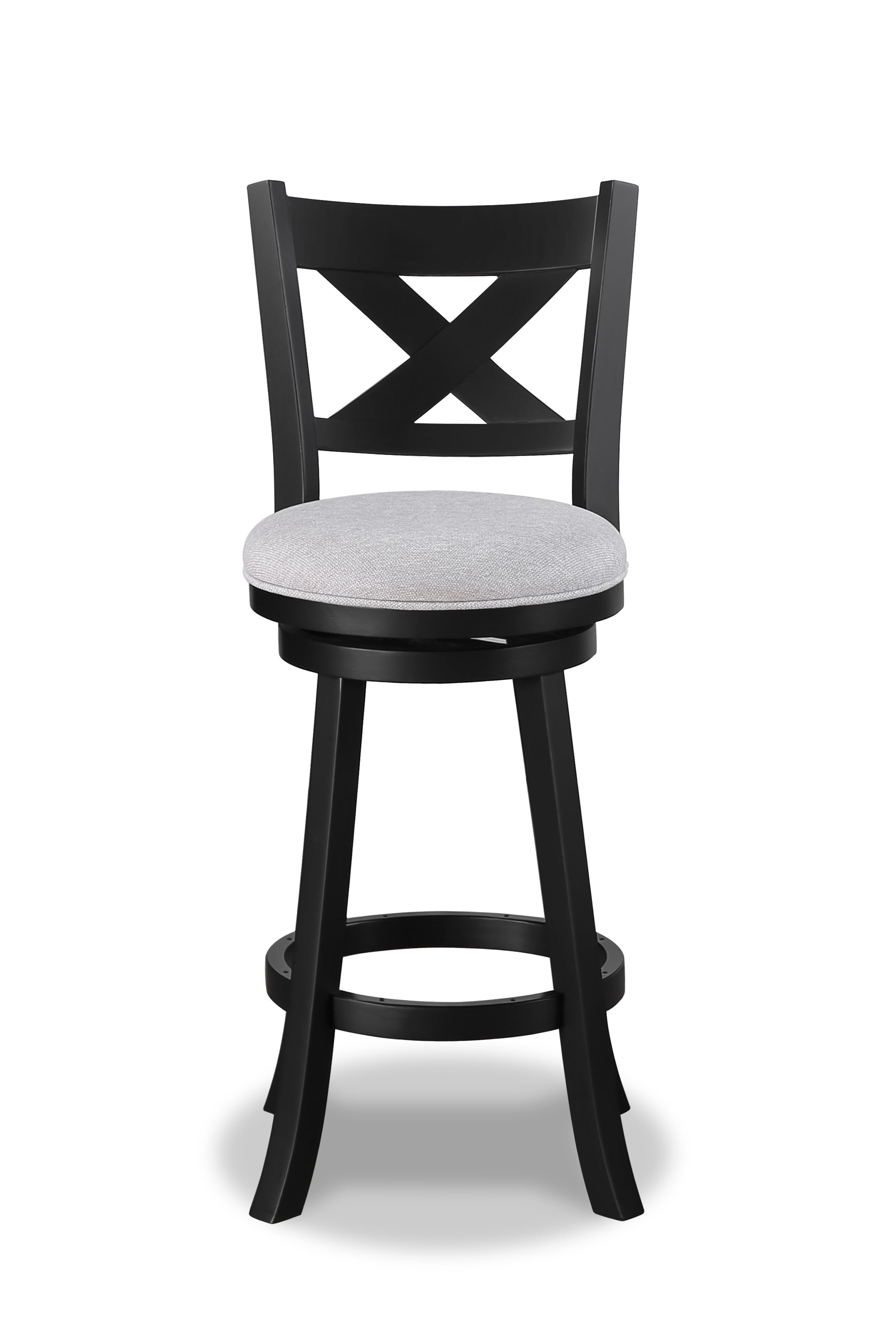 Kipper Dove/Black Swivel Bar Stool, Set of 2