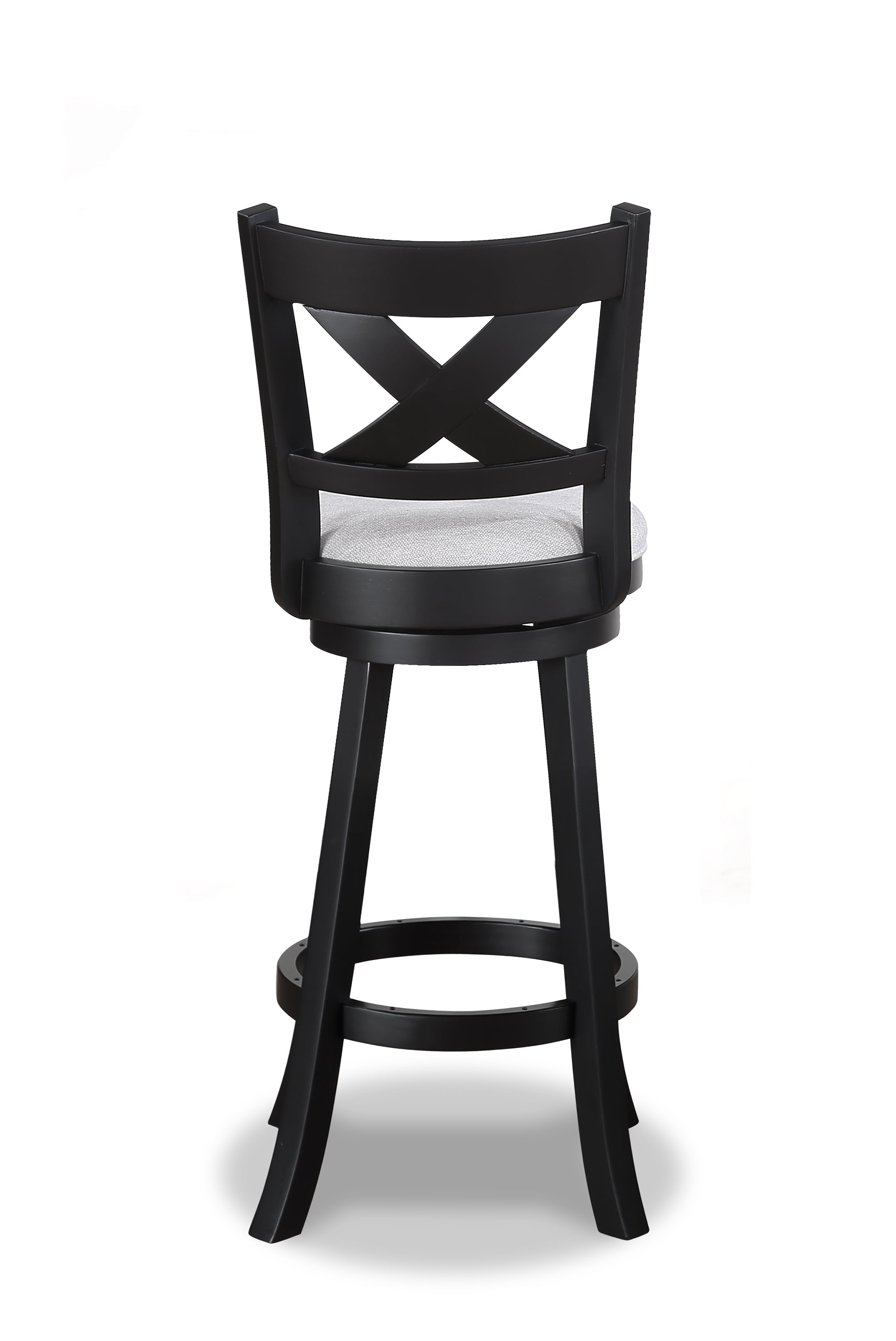 Kipper Dove/Black Swivel Bar Stool, Set of 2