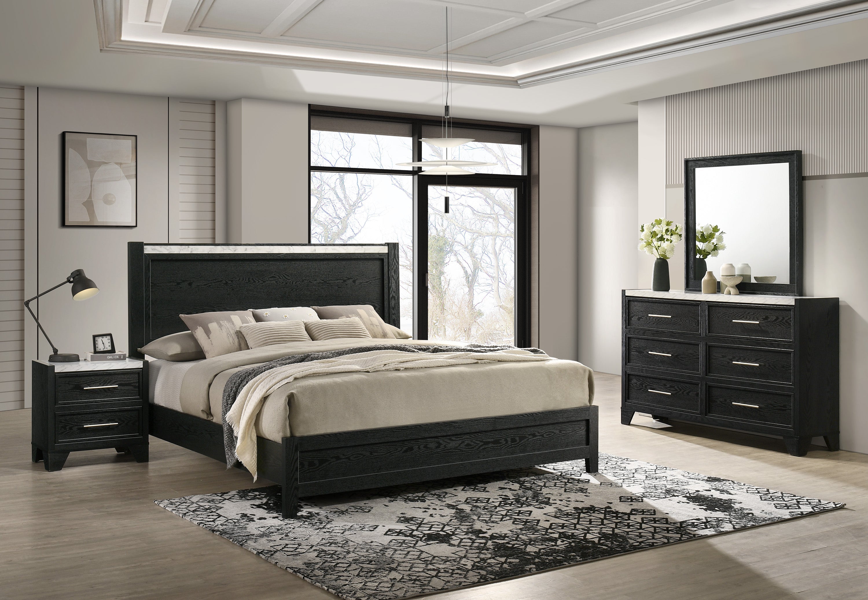 Lamar Black Queen Bed