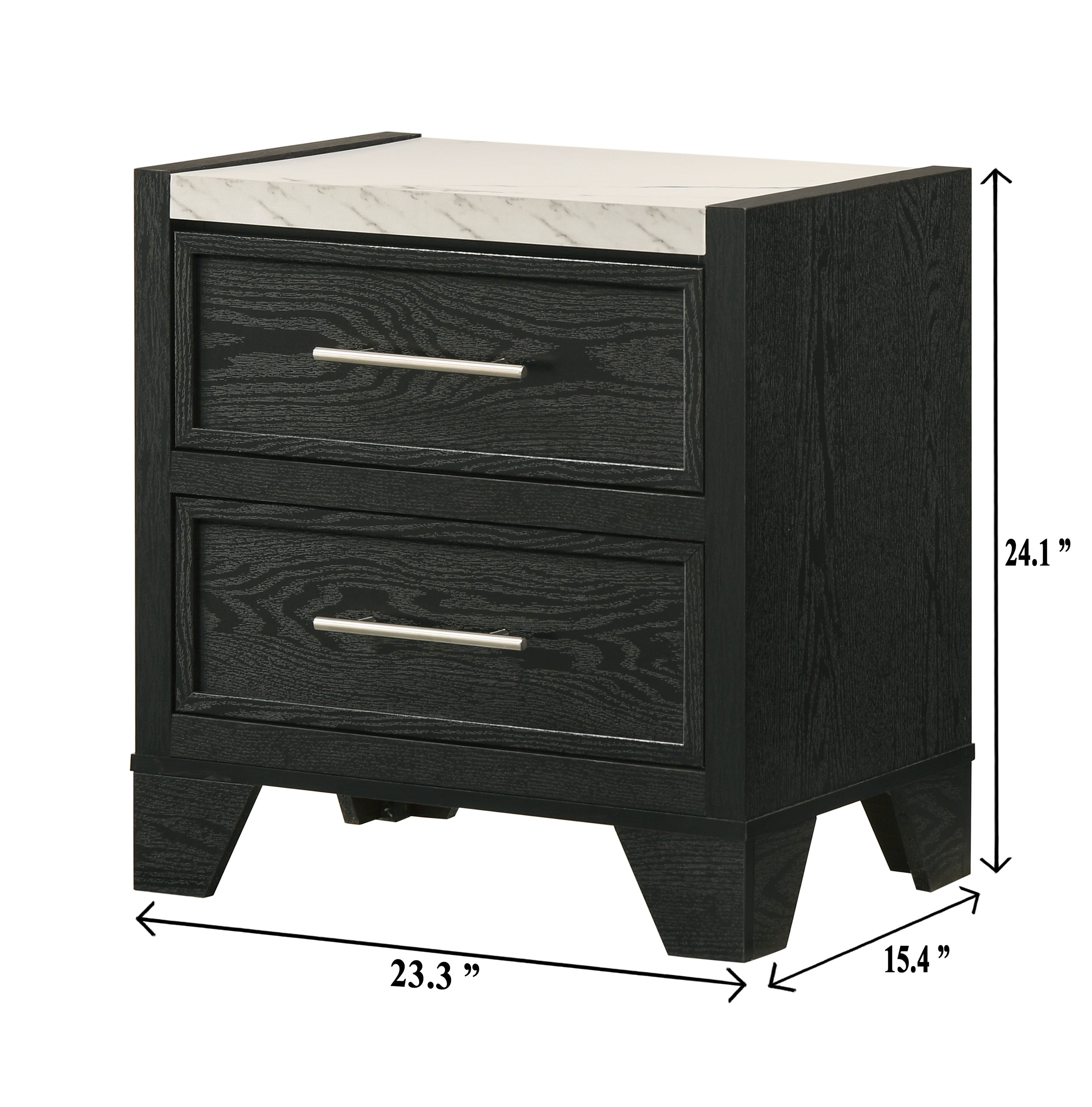 Lamar Black Nightstand
