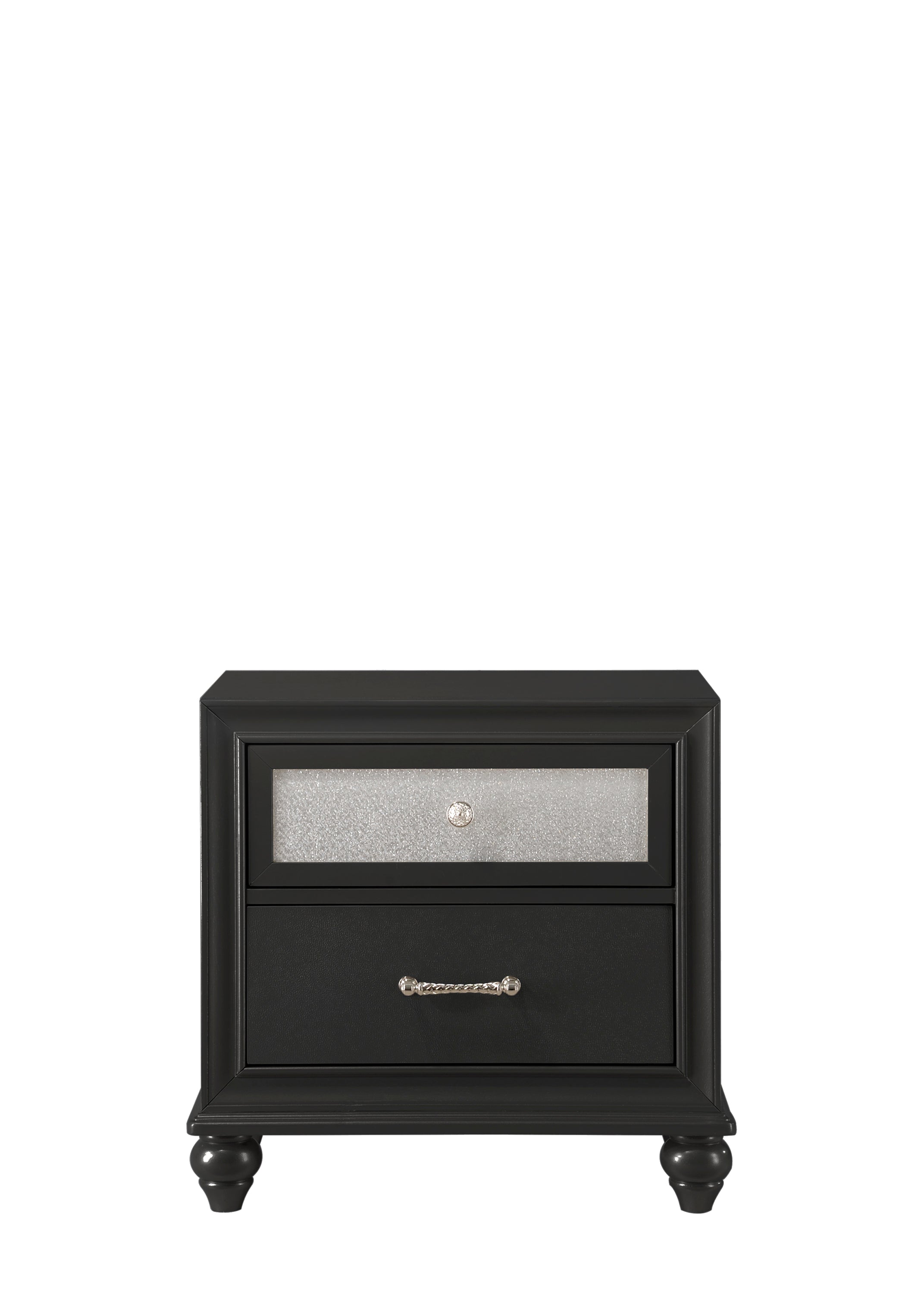 Lila Black Upholstered Panel Youth Bedroom Set