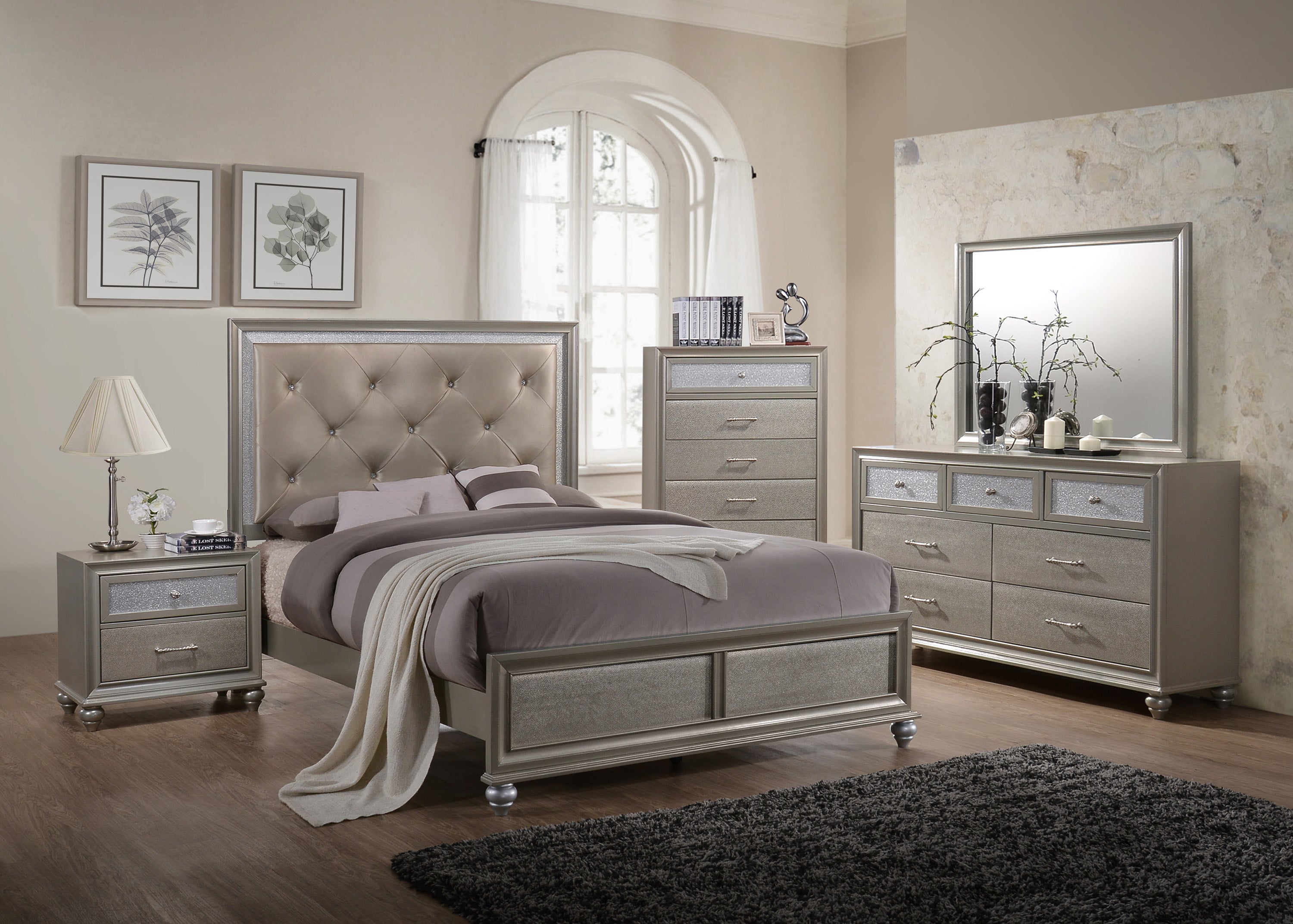 Lila Champagne Bedroom Mirror (Mirror Only)