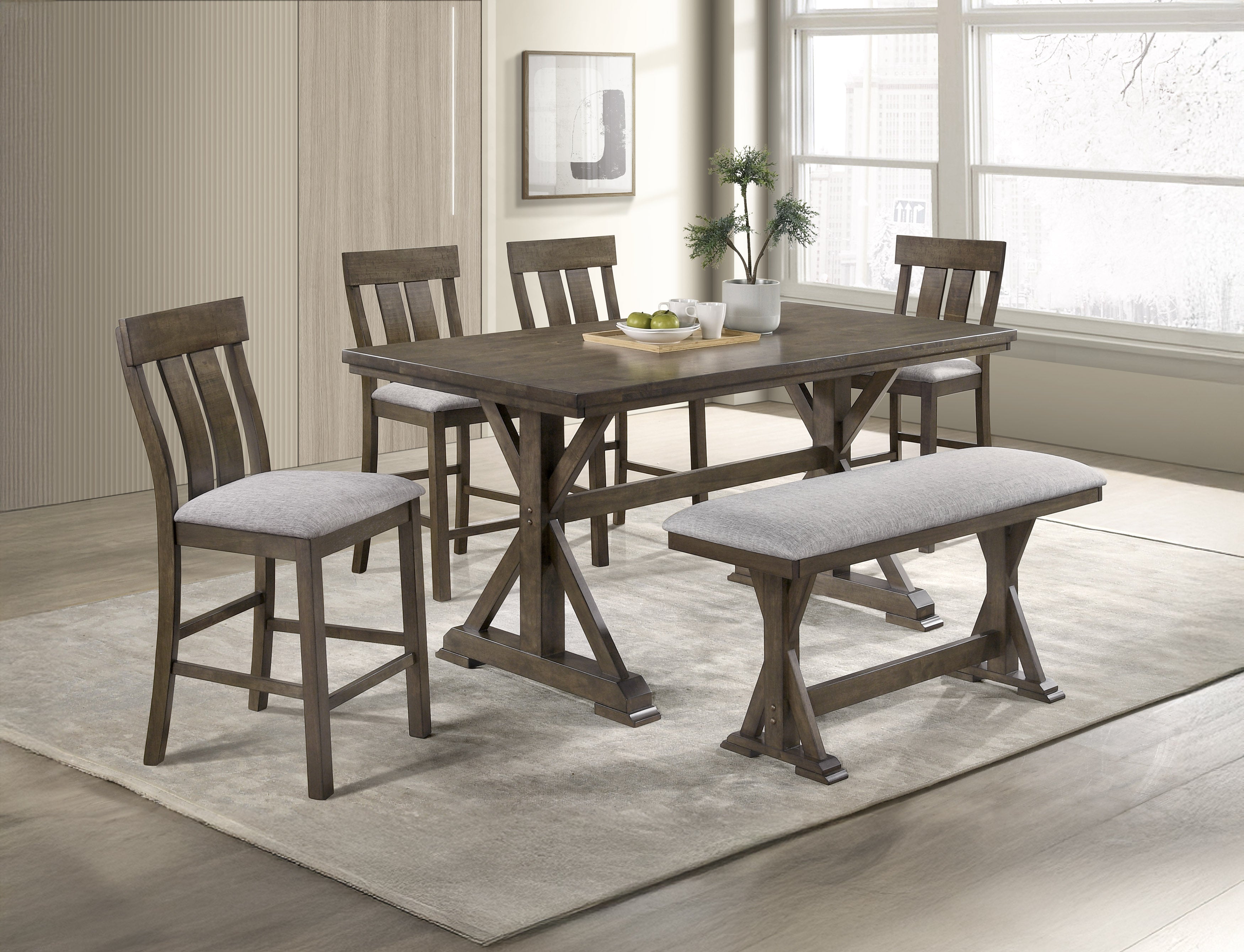 Lloyd Brown Counter Height Bench