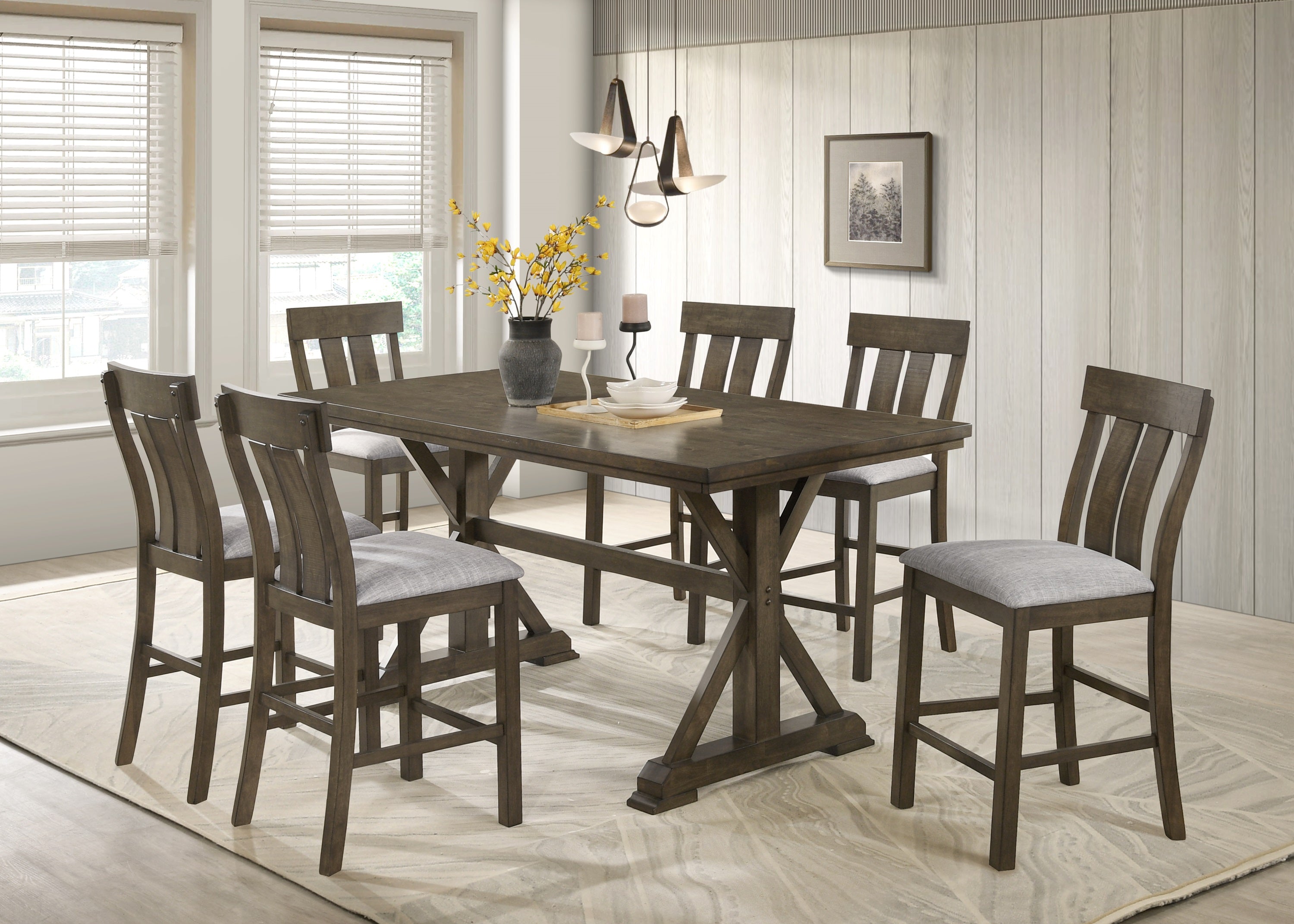 Lloyd Brown Counter Height Chair, Set of 2