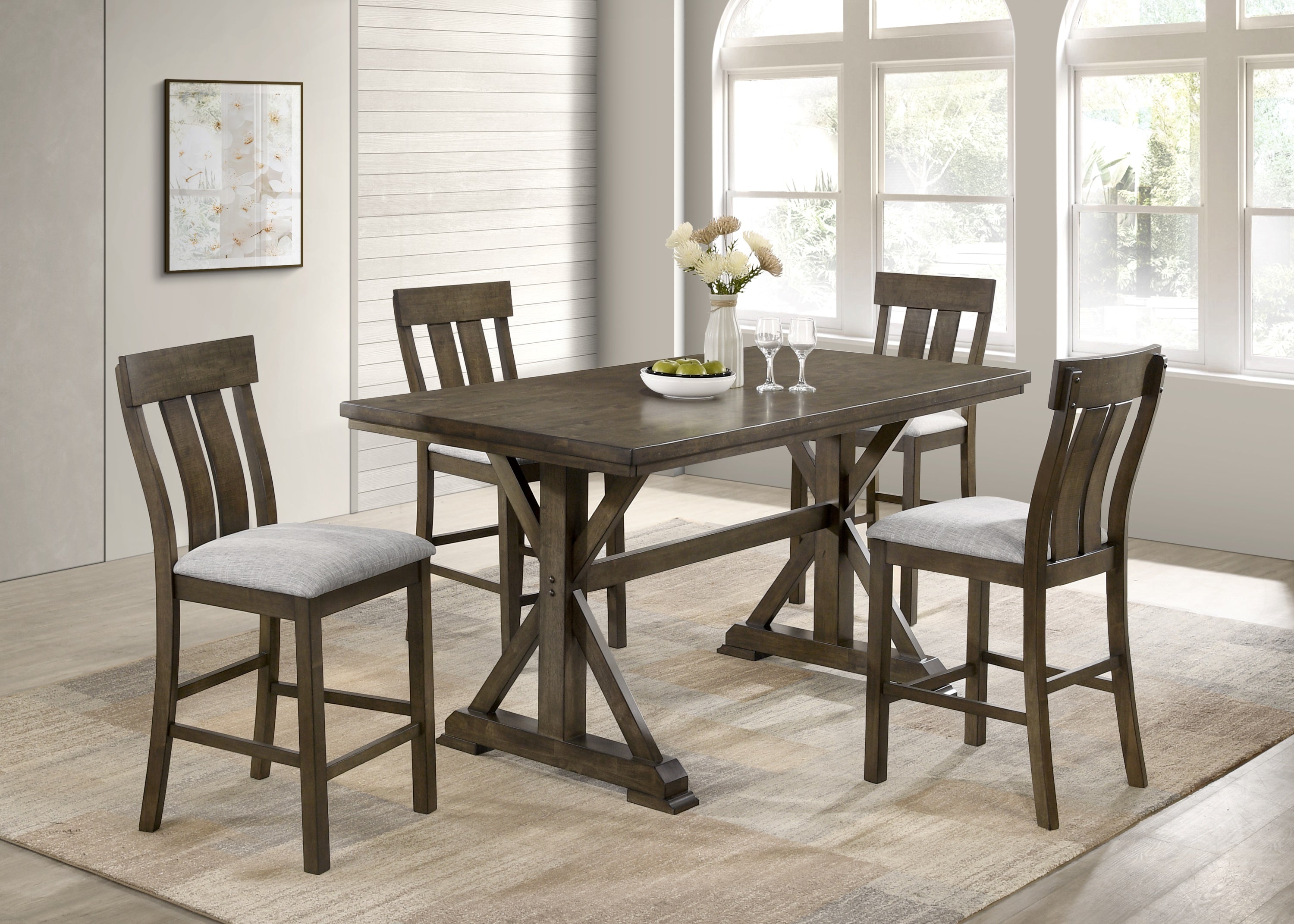 Lloyd Brown Counter Height Chair, Set of 2