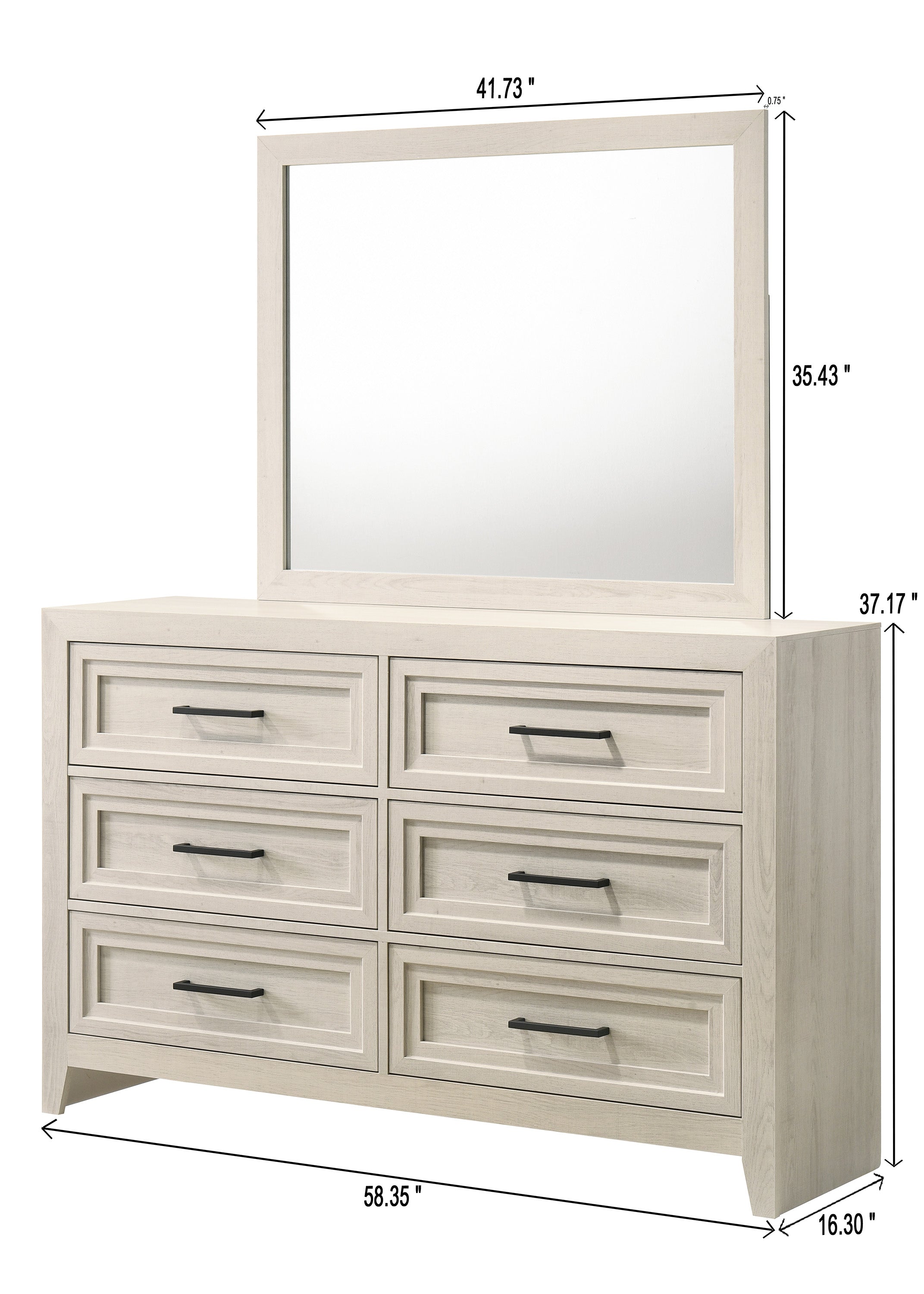 Lorraine Antique White Panel Bedroom Set